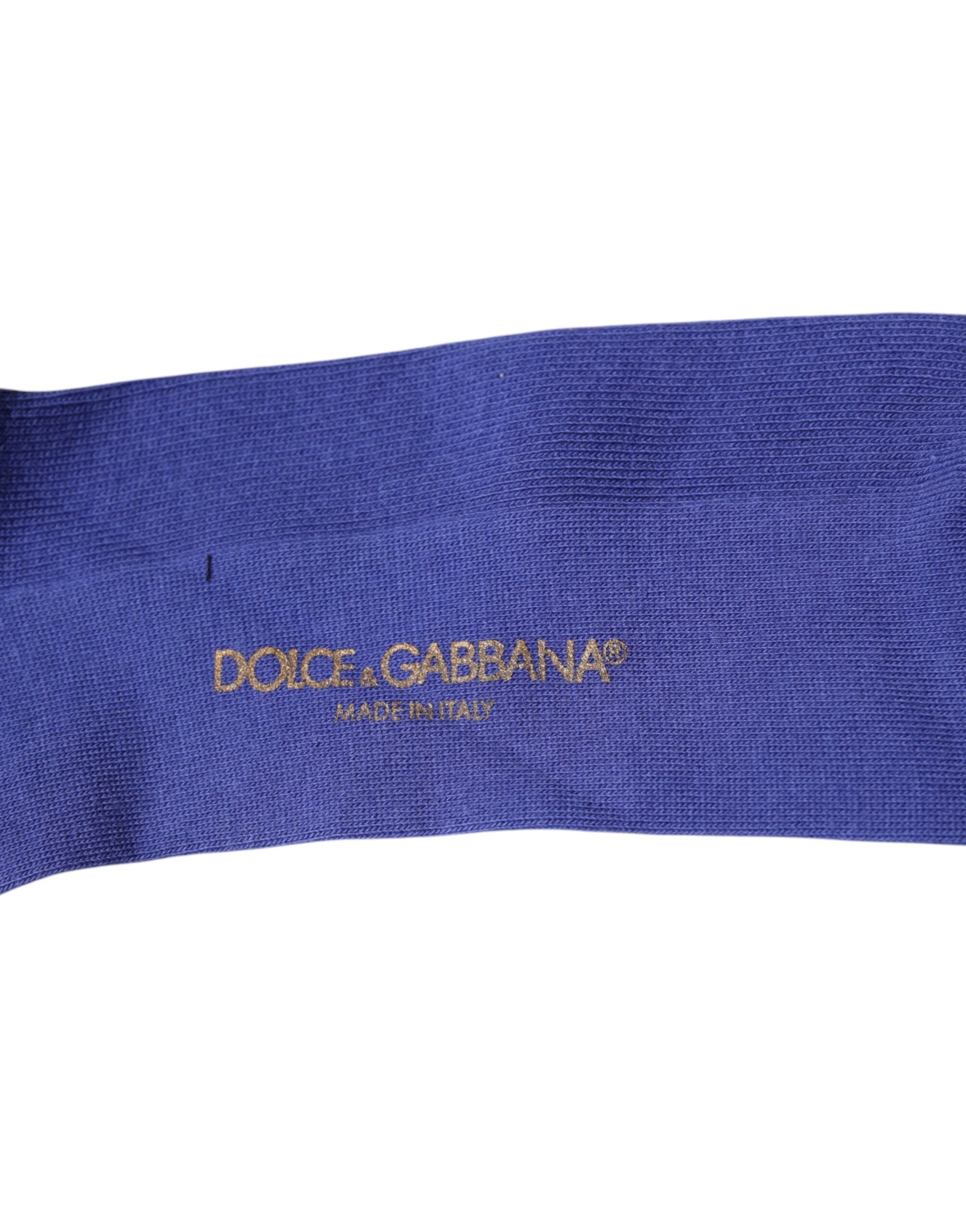 Dolce &amp; Gabbana Lilla Bomuldssokker med Logo Over Læggen