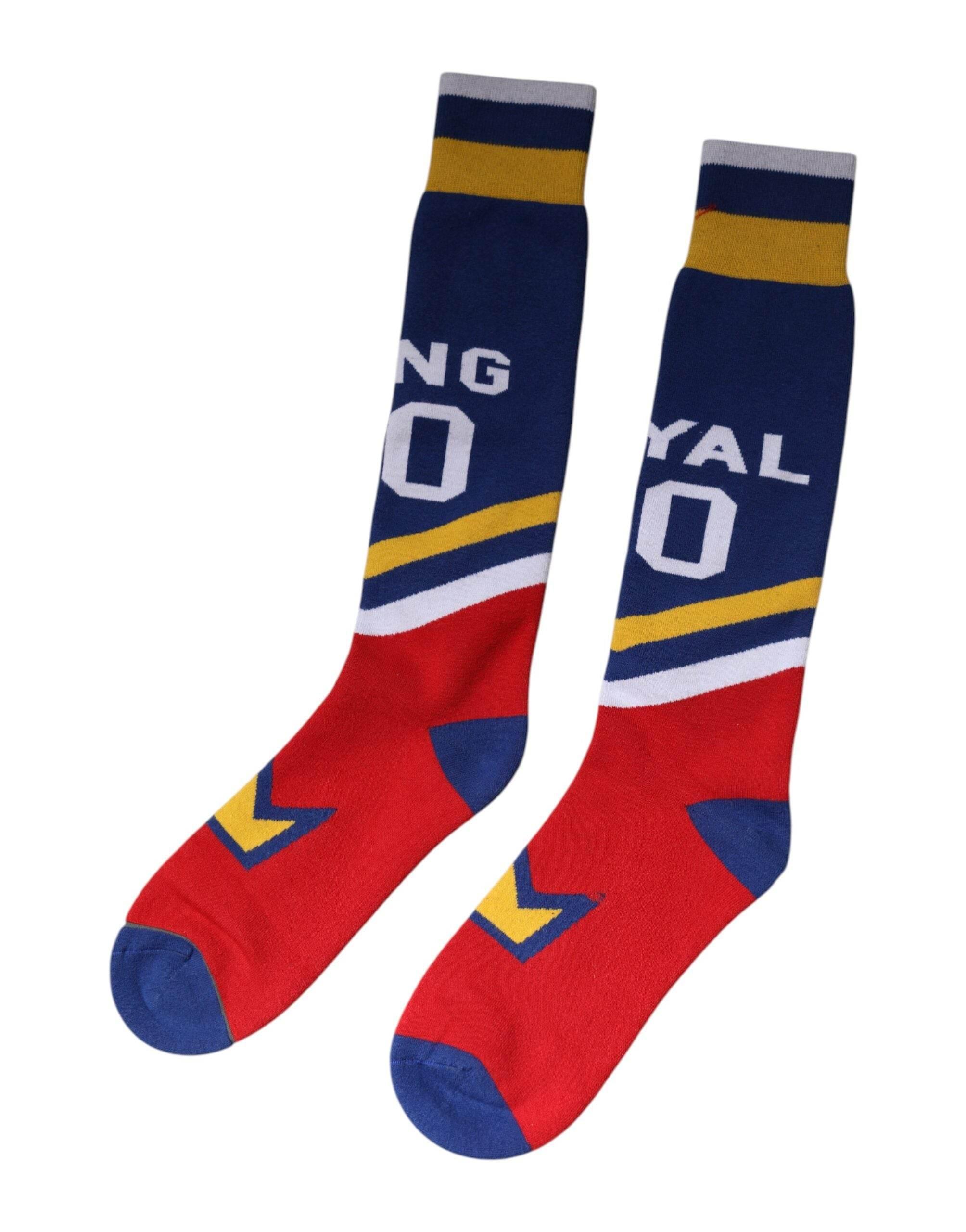 Dolce & Gabbana Multicolor Cotton Stretch Over Calf Socks - Hilstor