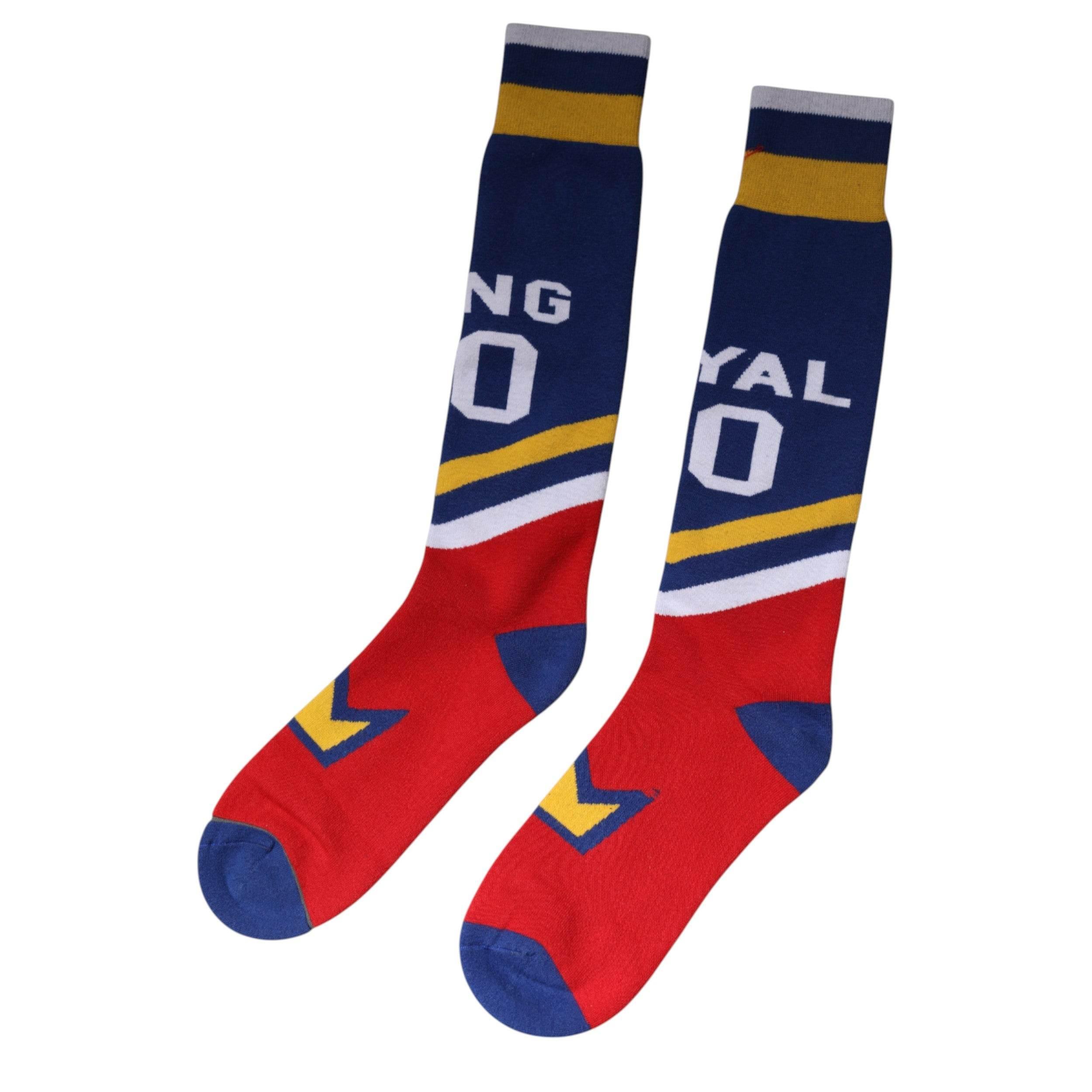 Dolce & Gabbana Multicolor Cotton Stretch Over Calf Socks - Hilstor