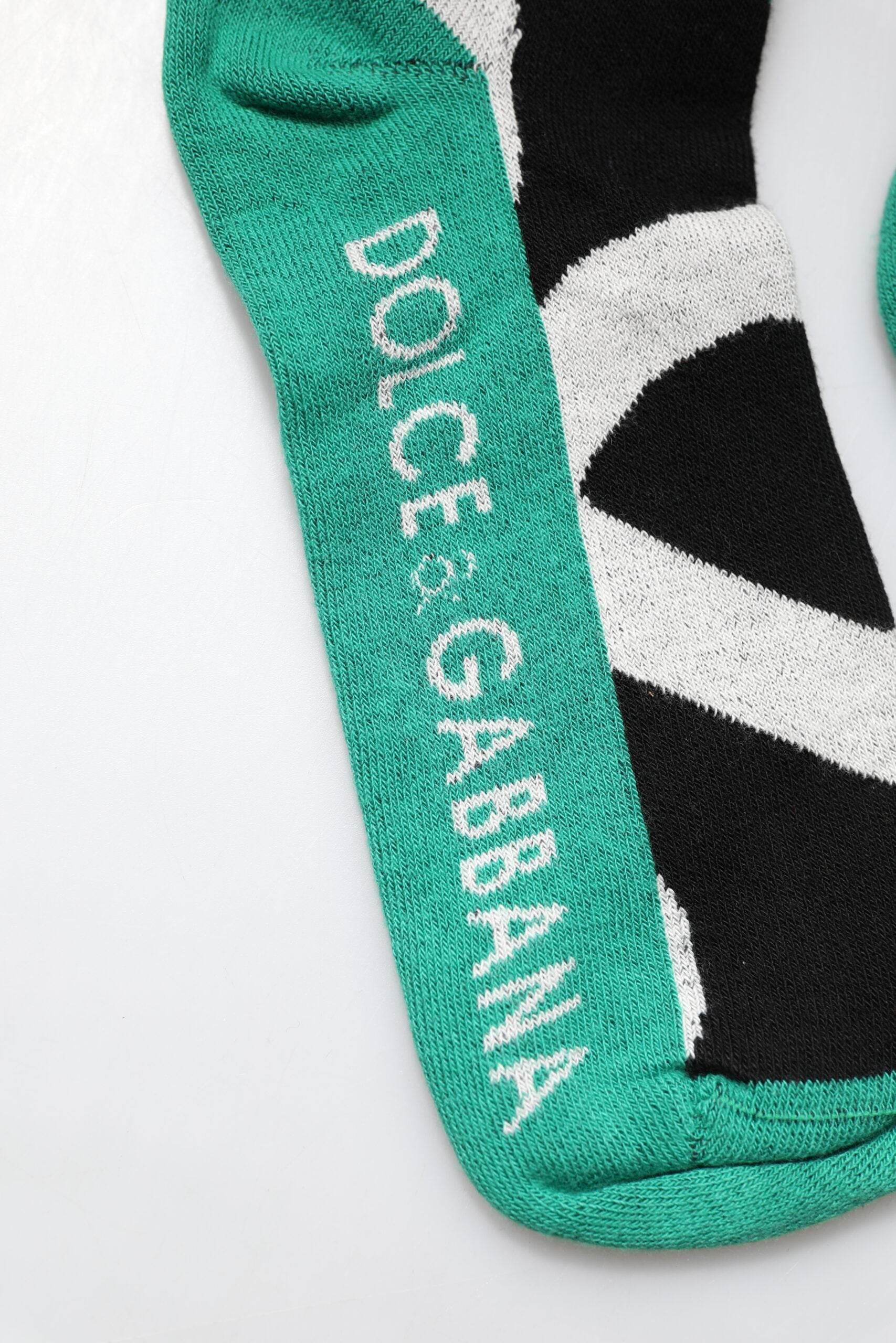 Dolce & Gabbana Multicolor Cotton Stretch Over Calf Socks - Hilstor