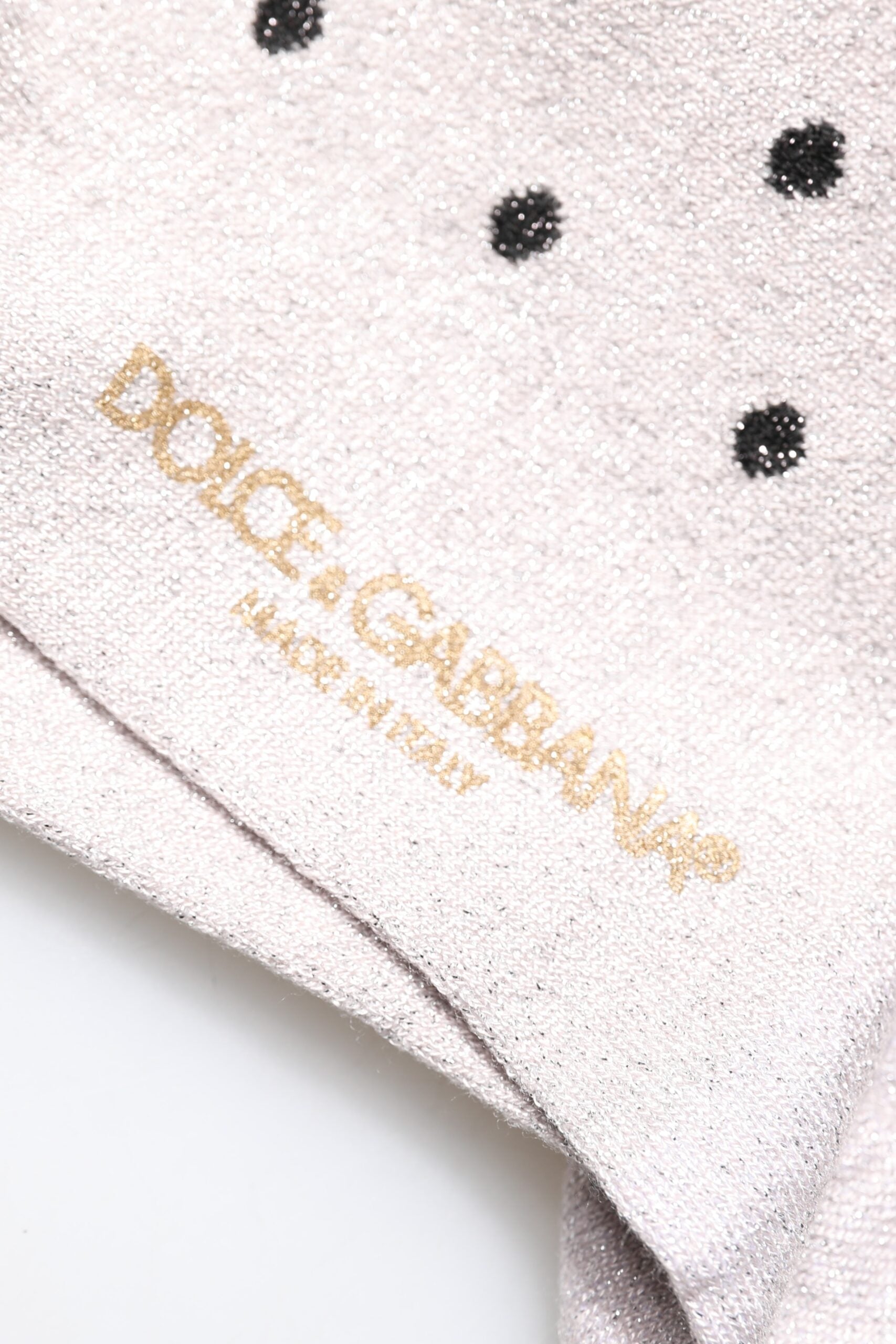Dolce &amp; Gabbana Grå Viskose Stretch Prikkede Strømper