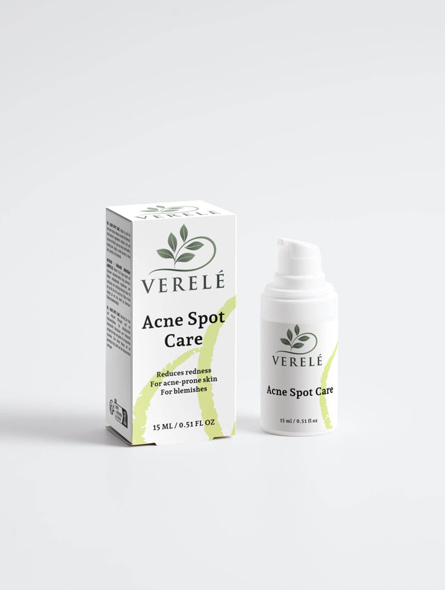 Acne Spot Care with 2% Salicylic Acid & 3% Tea Tree Oil – Clears Blemishes & Reduces Redness – Made from Natural Ingredients in Europe by Verelé, 15 ml / 0.51 fl oz - Hilstor