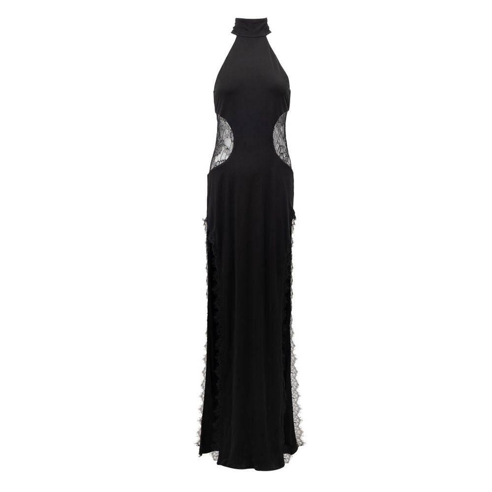 Retrofête Black Viscose Dress - Hilstor