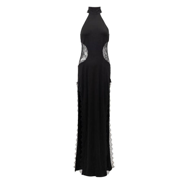 Retrofête Black Viscose Dress - Hilstor