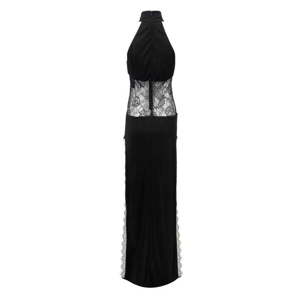 Retrofête Black Viscose Dress - Hilstor