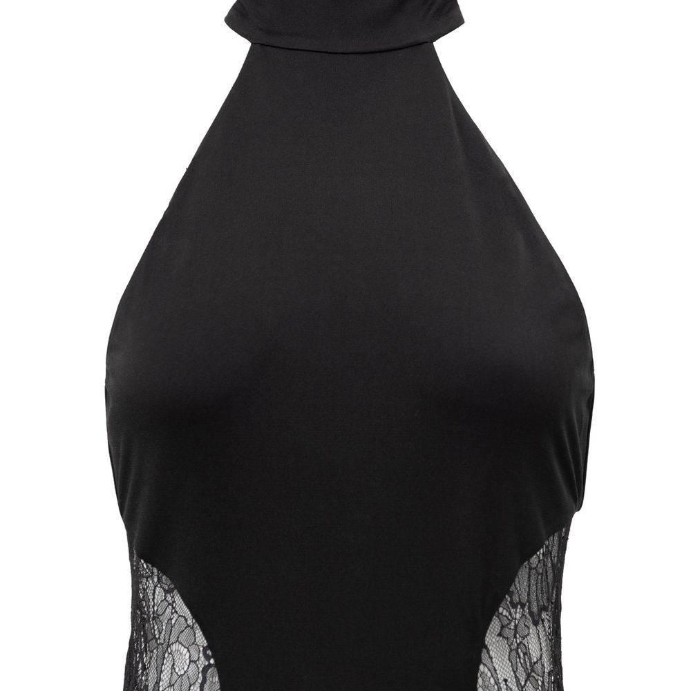 Retrofête Black Viscose Dress - Hilstor
