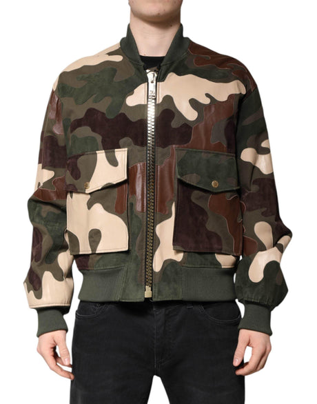 Dolce & Gabbana Multicolor Cotton Bomber Full Zip Jacket - Hilstor