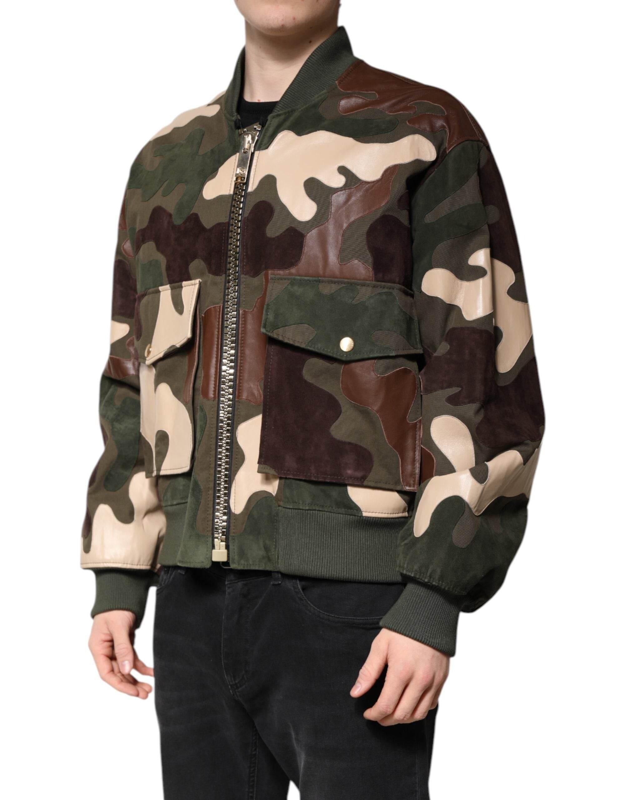 Dolce & Gabbana Multicolor Cotton Bomber Full Zip Jacket - Hilstor