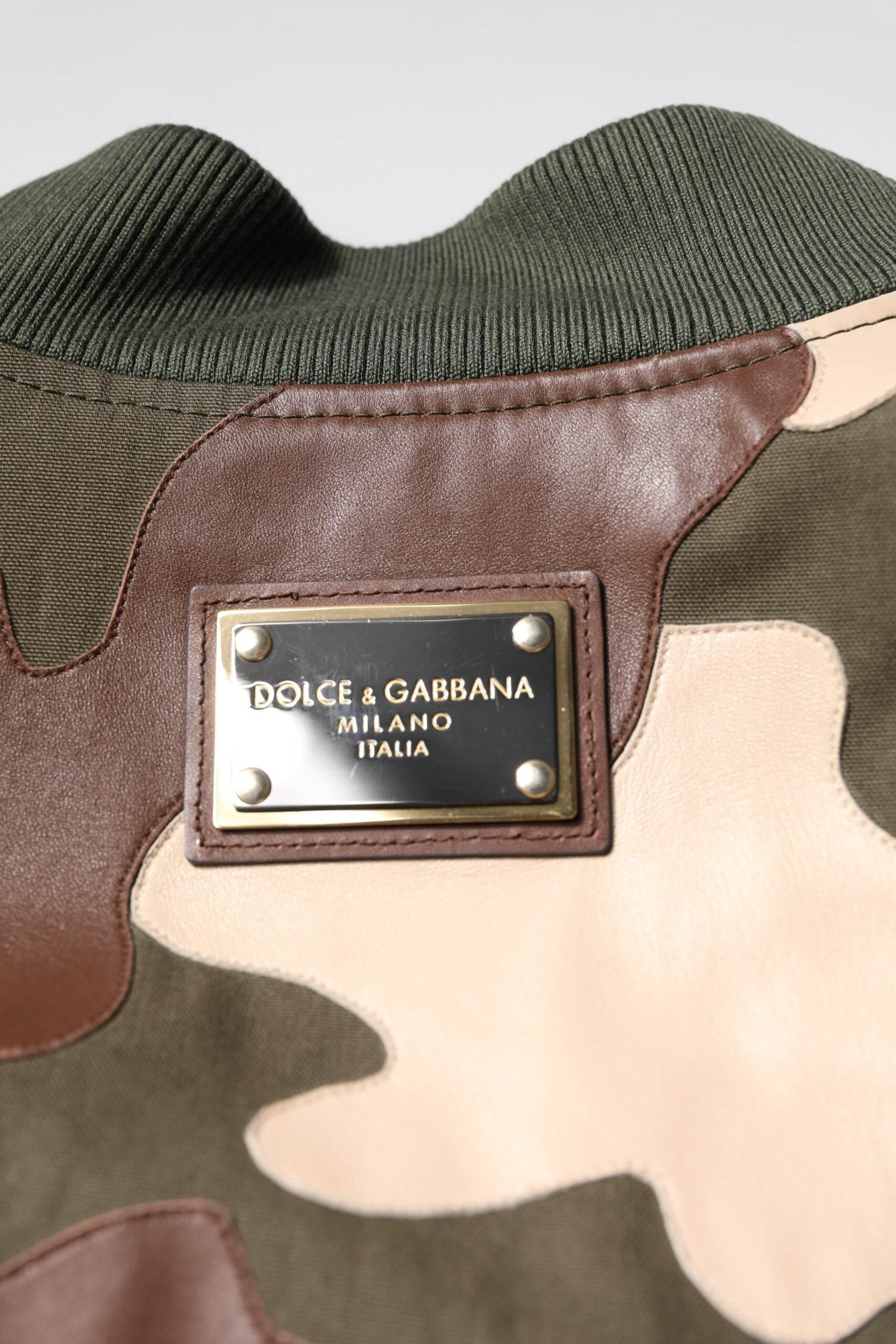 Dolce & Gabbana Multicolor Cotton Bomber Full Zip Jacket - Hilstor