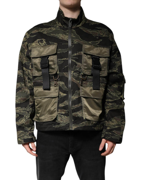 Dolce & Gabbana Multicolor Camouflage Cotton Bomber Jacket - Hilstor