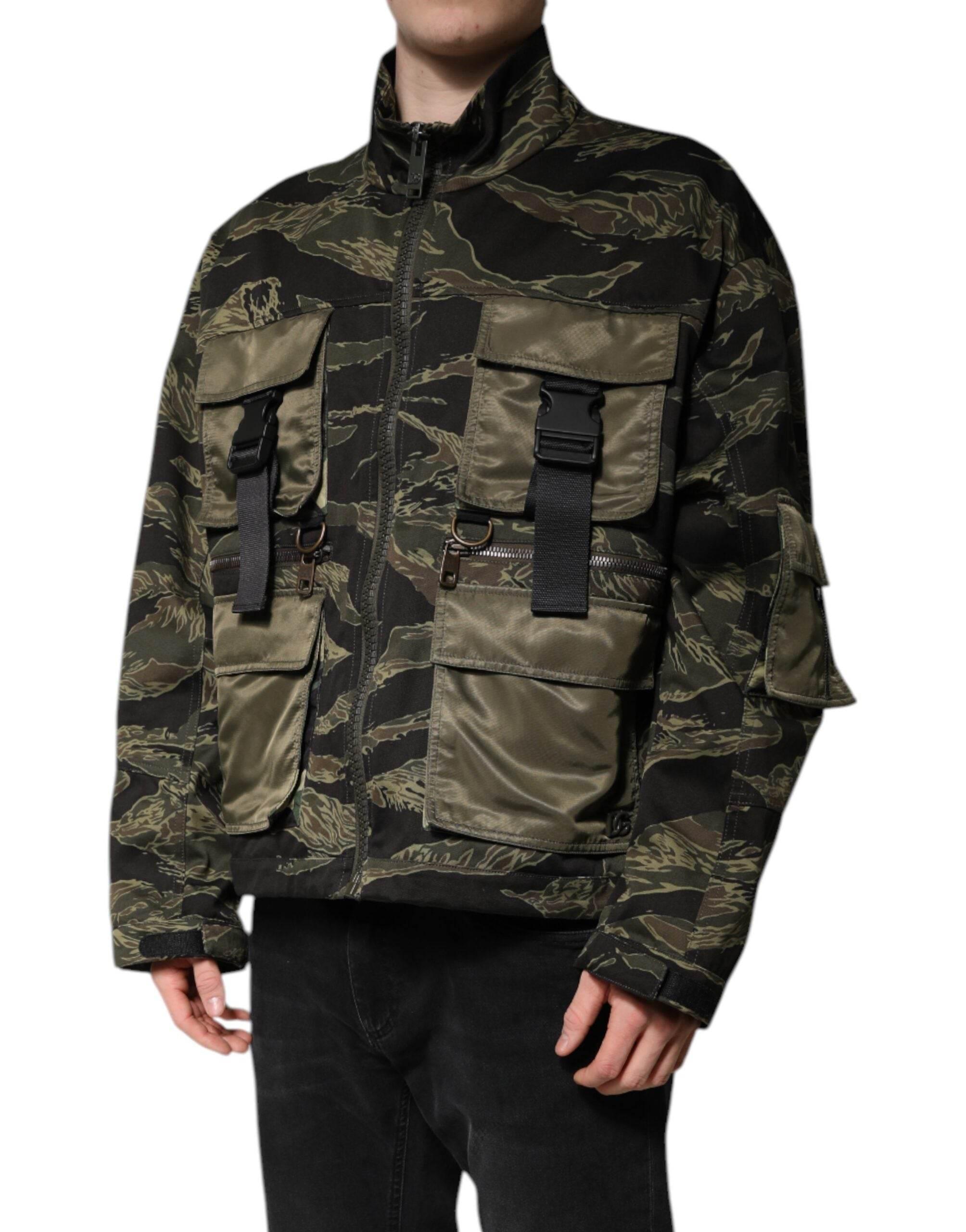 Dolce & Gabbana Multicolor Camouflage Cotton Bomber Jacket - Hilstor