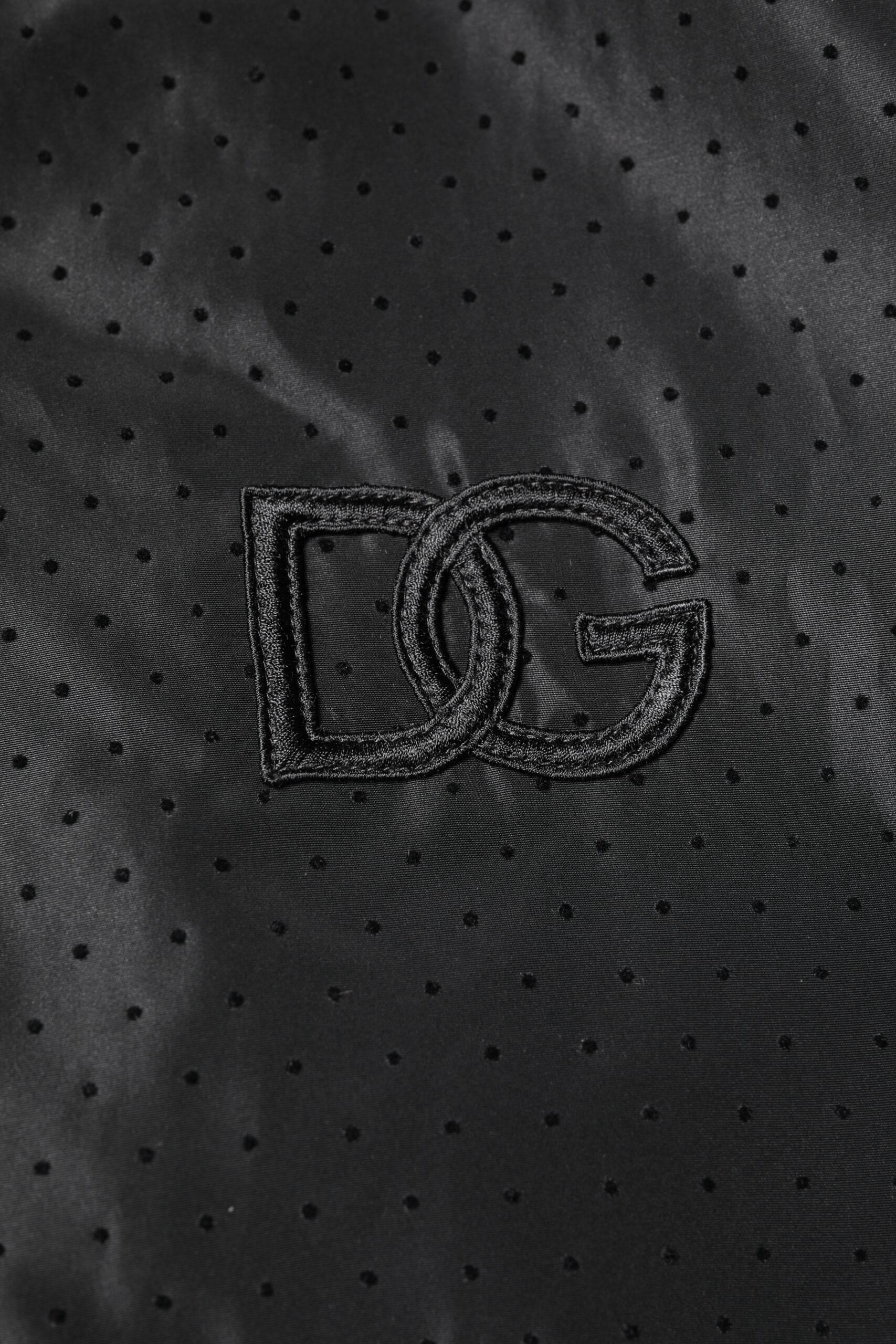 Dolce & Gabbana Black Long Sleeves Full Zip Bomber Jacket - Hilstor