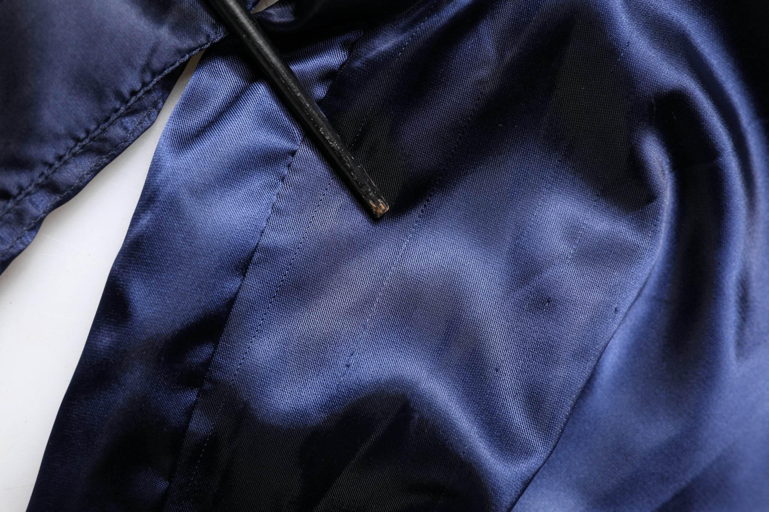 Dolce & Gabbana Blue Nylon DG Crown Full Zip Bomber Jacket - Hilstor