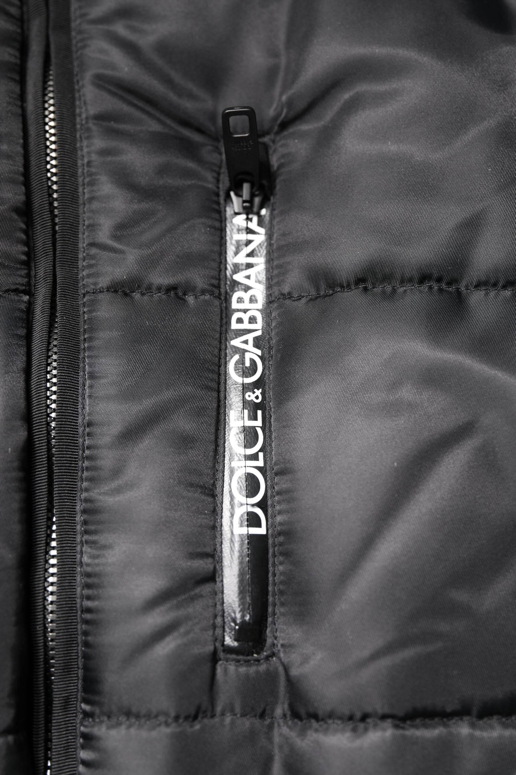Dolce & Gabbana Black Hooded Parka Coat Winter Jacket - Hilstor