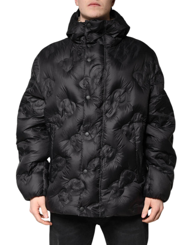 Dolce & Gabbana Black Hooded Parka Coat Winter Jacket - Hilstor