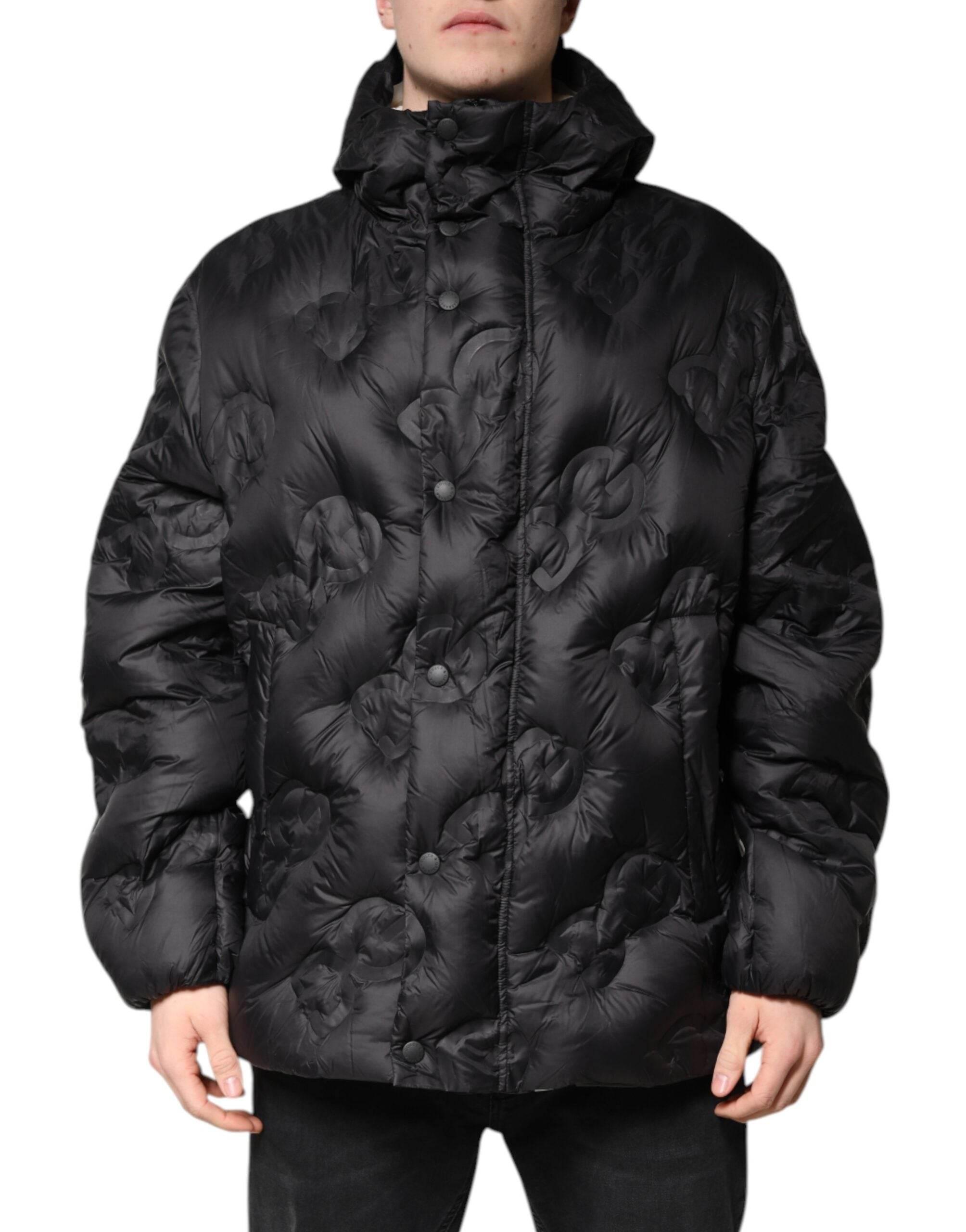 Dolce & Gabbana Black Hooded Parka Coat Winter Jacket - Hilstor