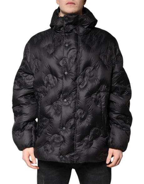 Dolce & Gabbana Black Hooded Parka Coat Winter Jacket - Hilstor