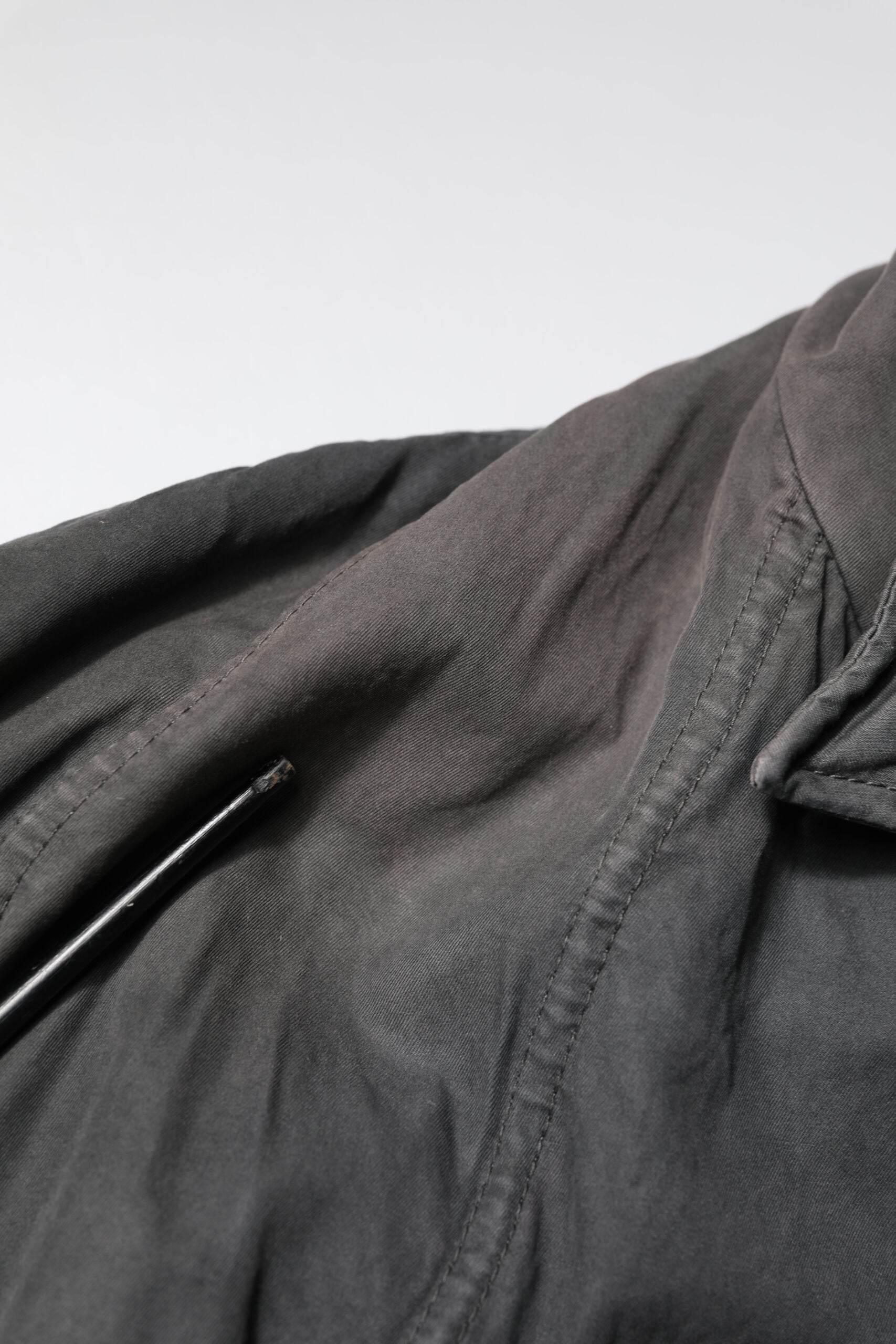 Dolce & Gabbana Black Solid Cotton Collared Coat Jacket - Hilstor