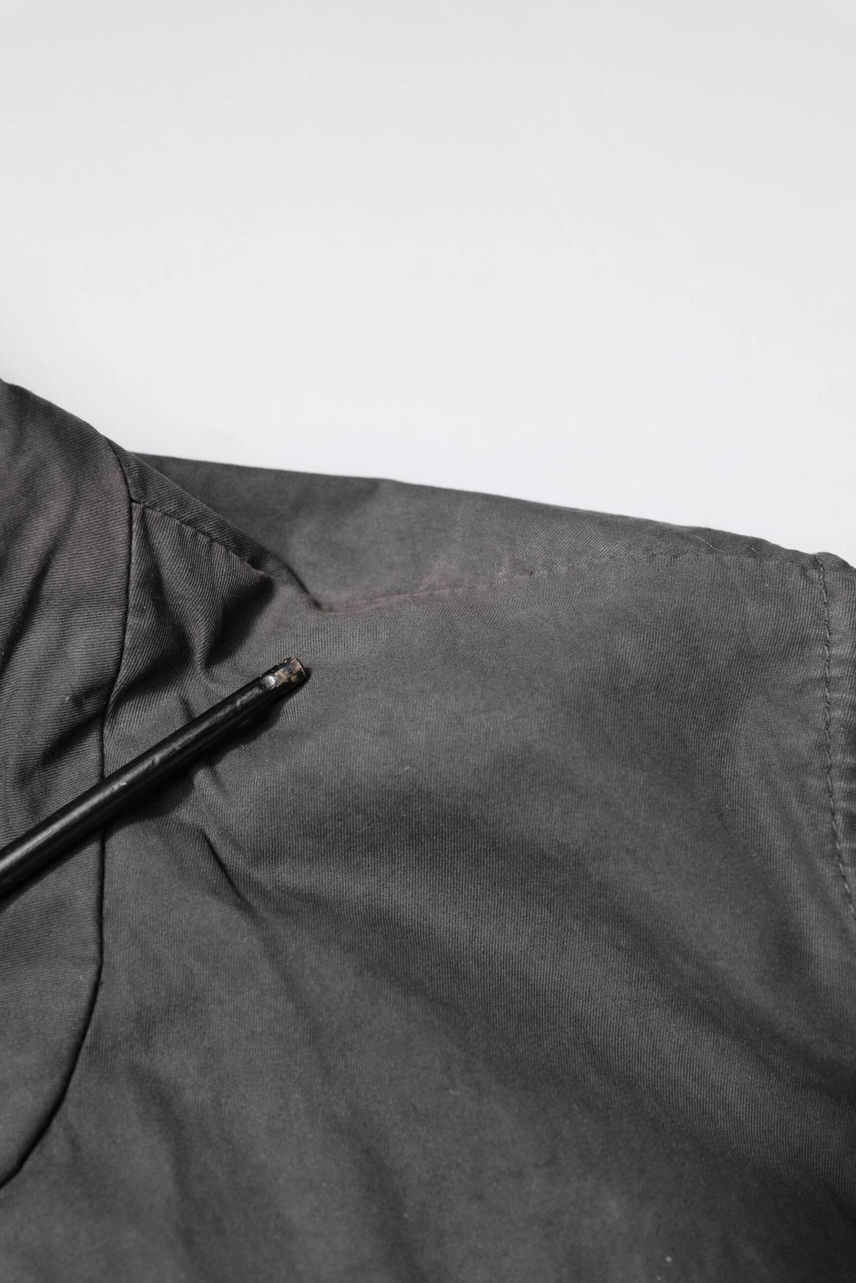 Dolce & Gabbana Black Solid Cotton Collared Coat Jacket - Hilstor