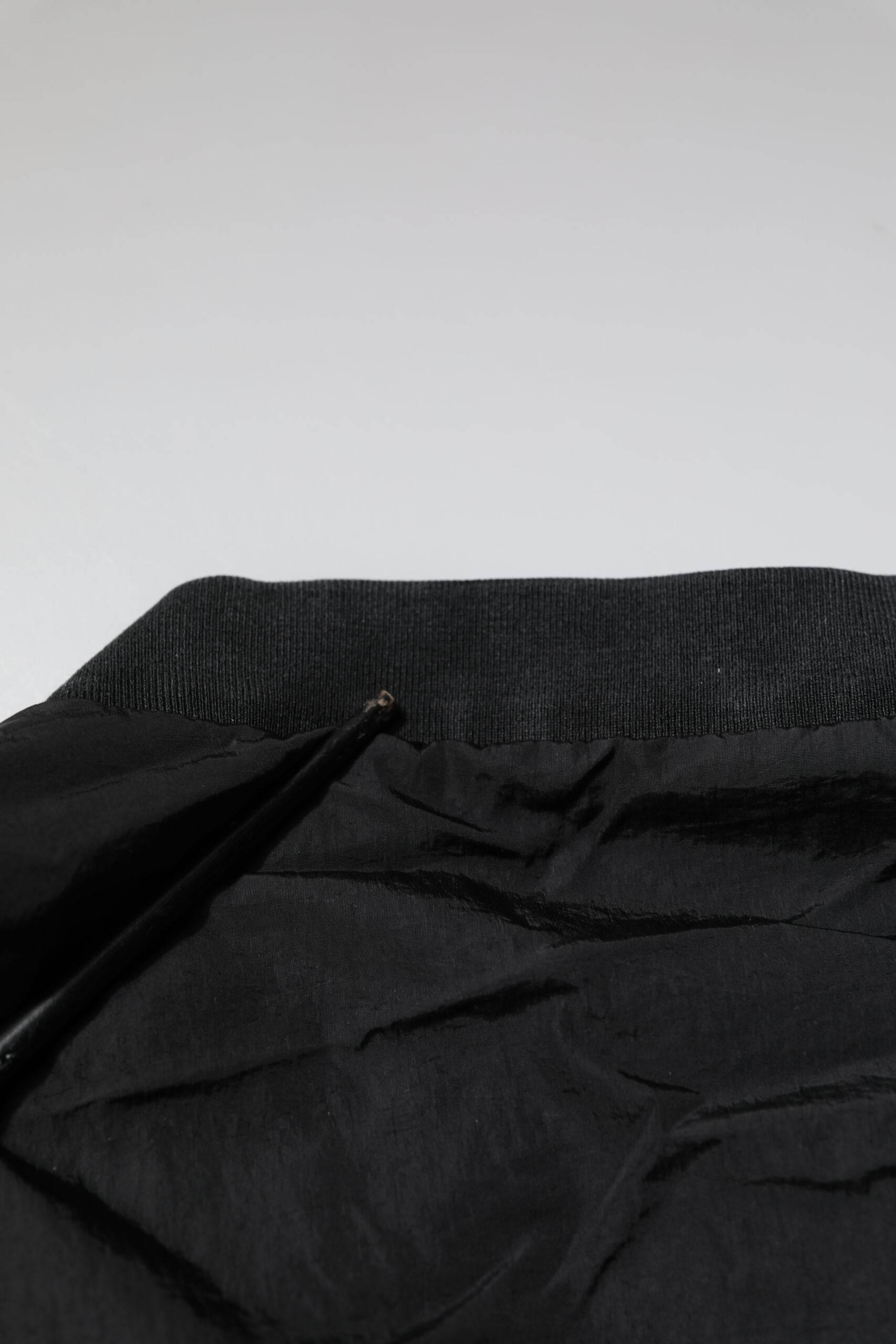 Dolce & Gabbana Black Nylon Logo Full Zip Bomber Jacket - Hilstor