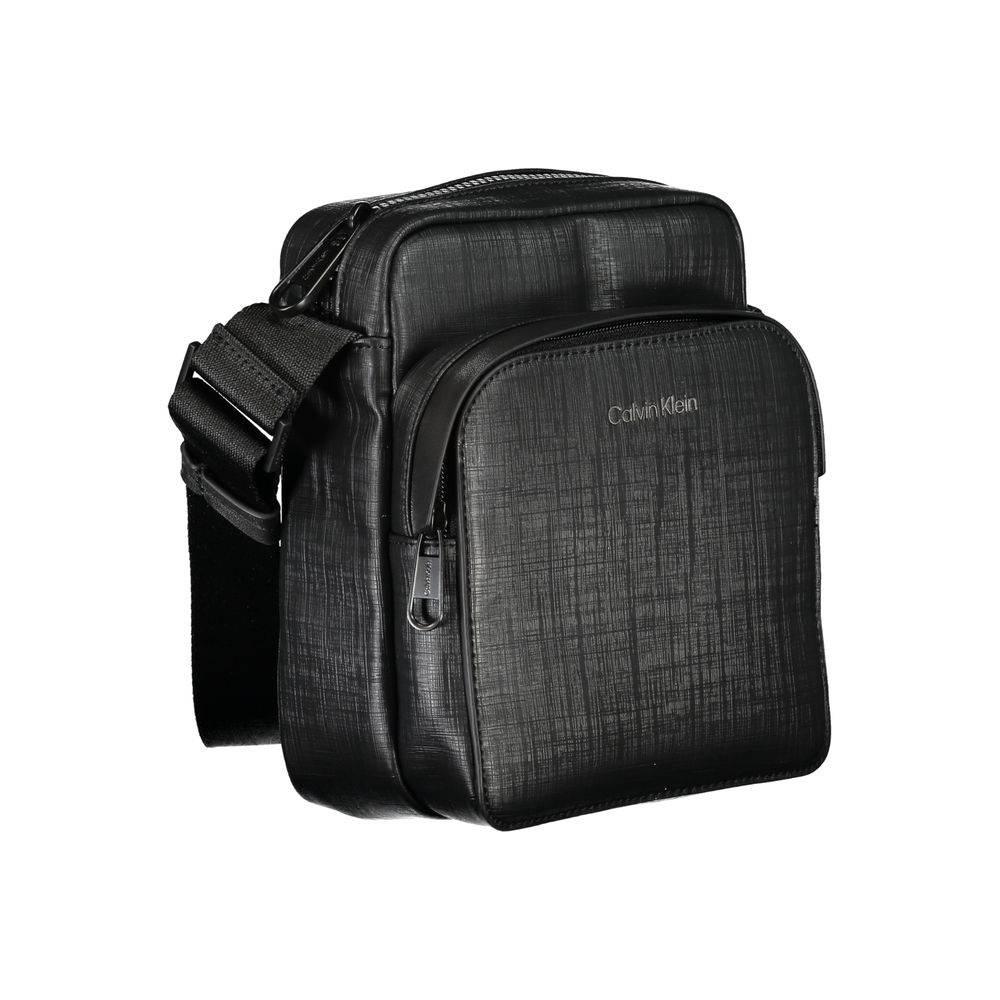 Calvin Klein Elegant Black Shoulder Bag with Contrasting Details - Hilstor