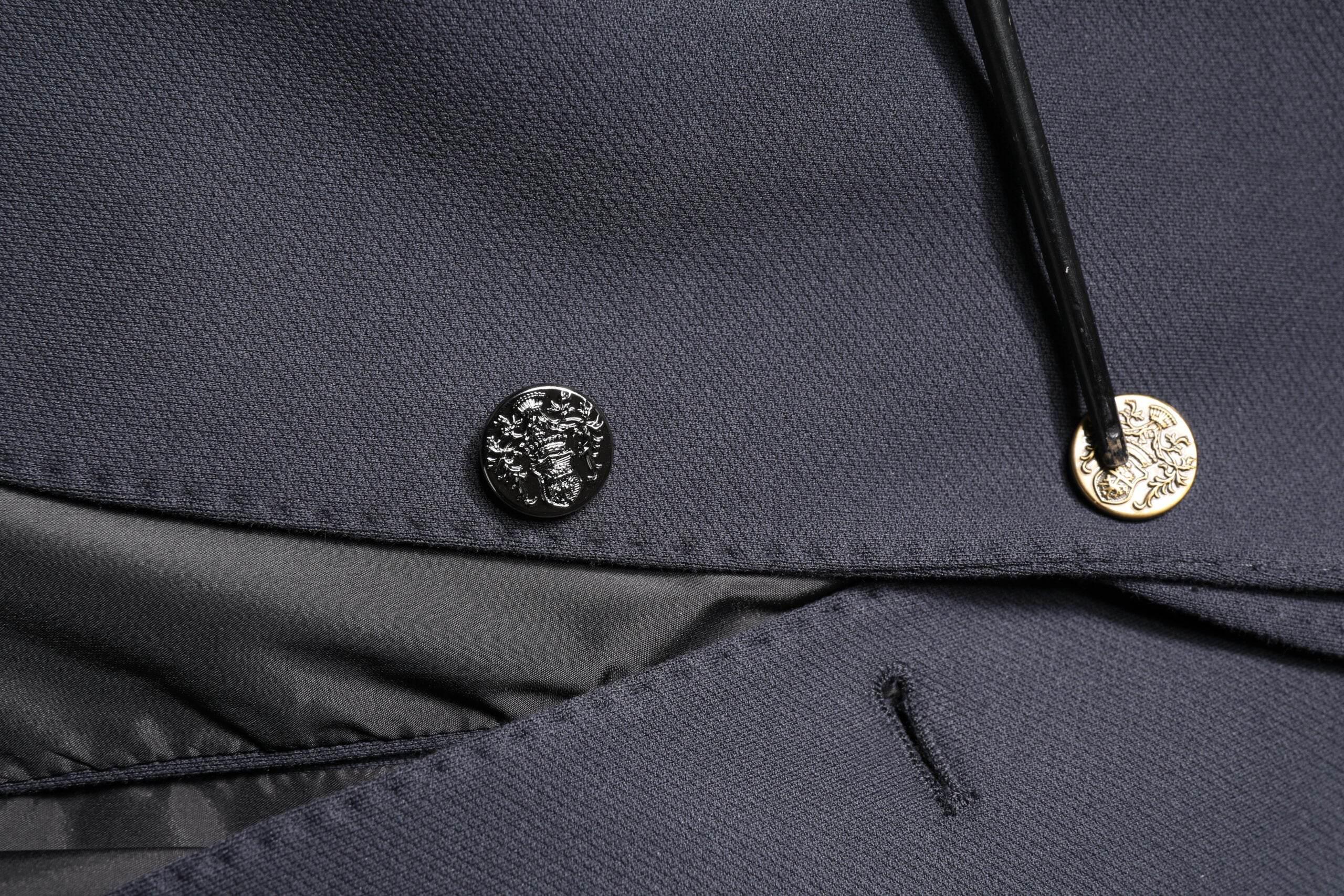 Dolce & Gabbana Dark Blue Cotton Men Jacket Coat Suit Blazer - Hilstor