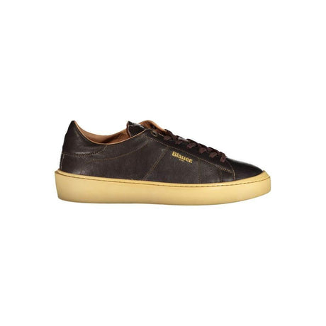 Blauer Brown Leather Men Sneaker - Hilstor