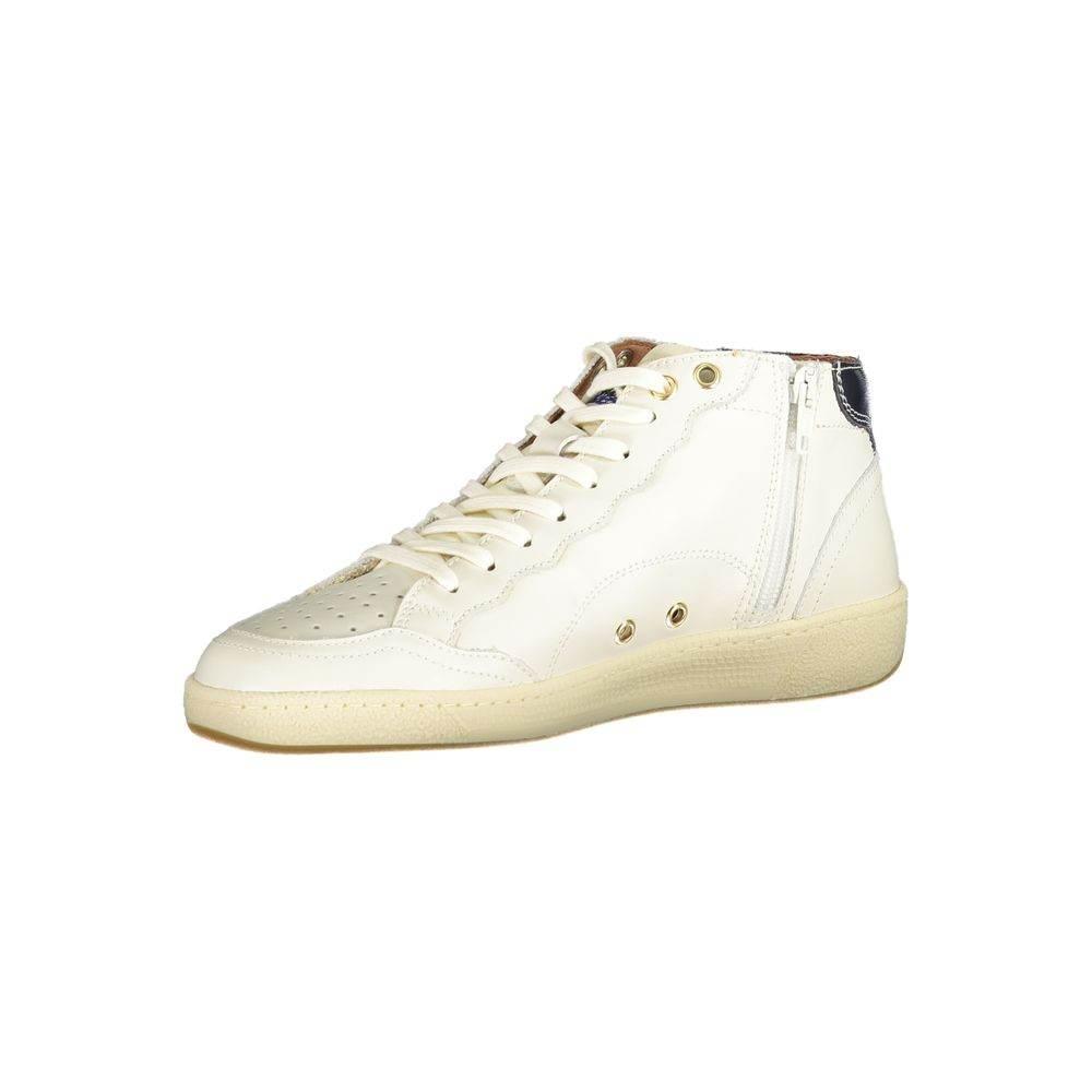 Blauer White Leather Men Sneaker - Hilstor