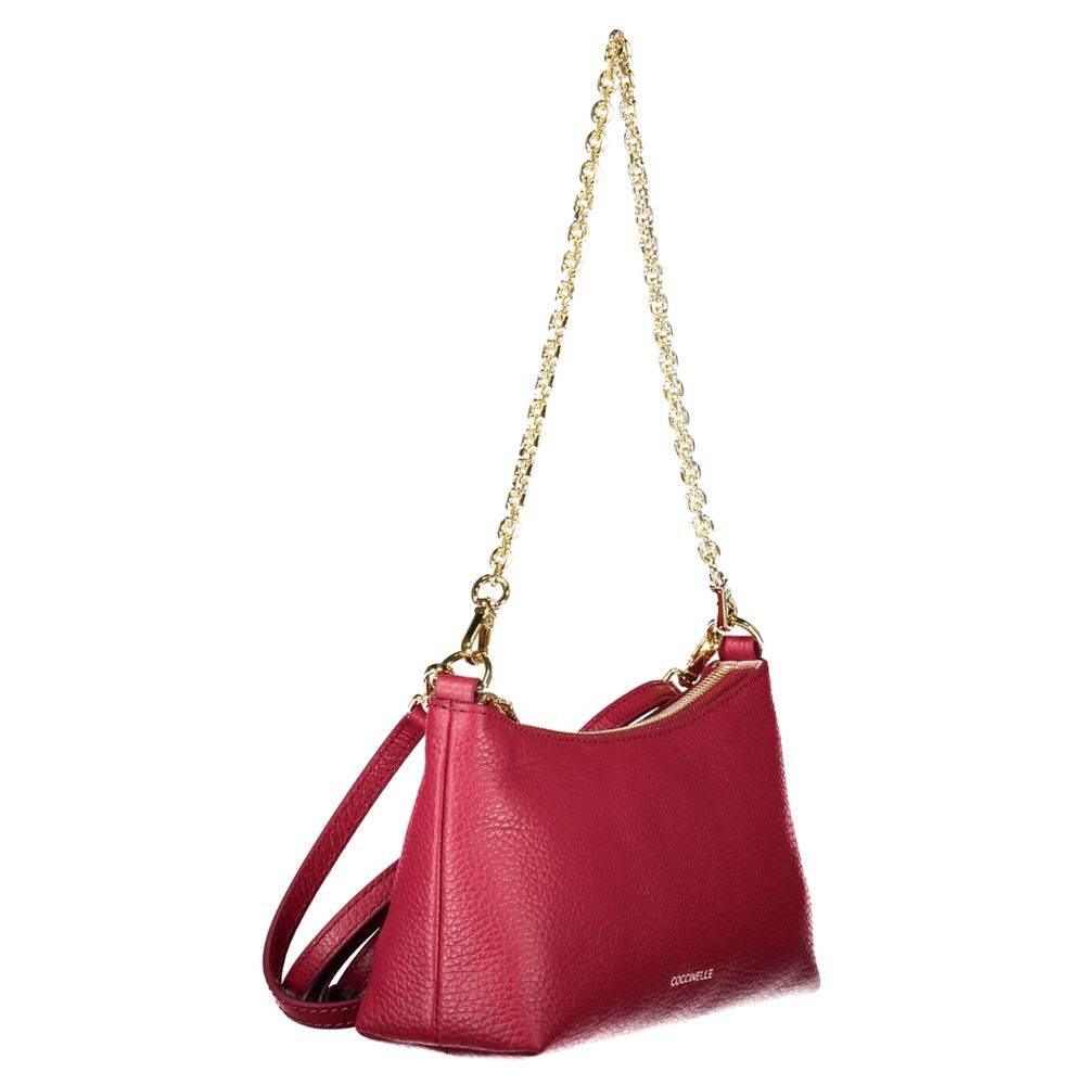Coccinelle Red Leather Women Handbag - Hilstor