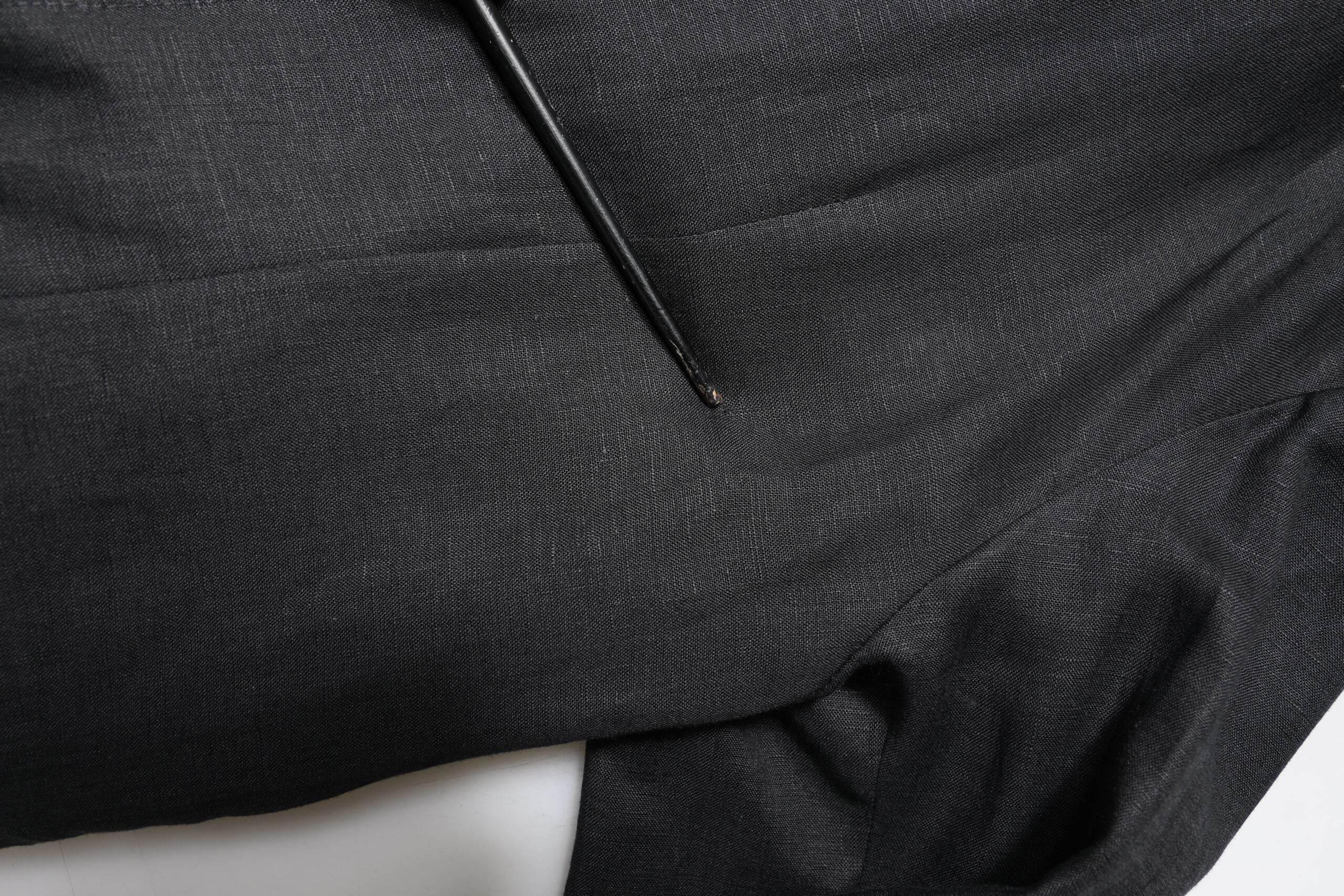Dolce & Gabbana Black Linen Single Breasted Men Coat Blazer - Hilstor