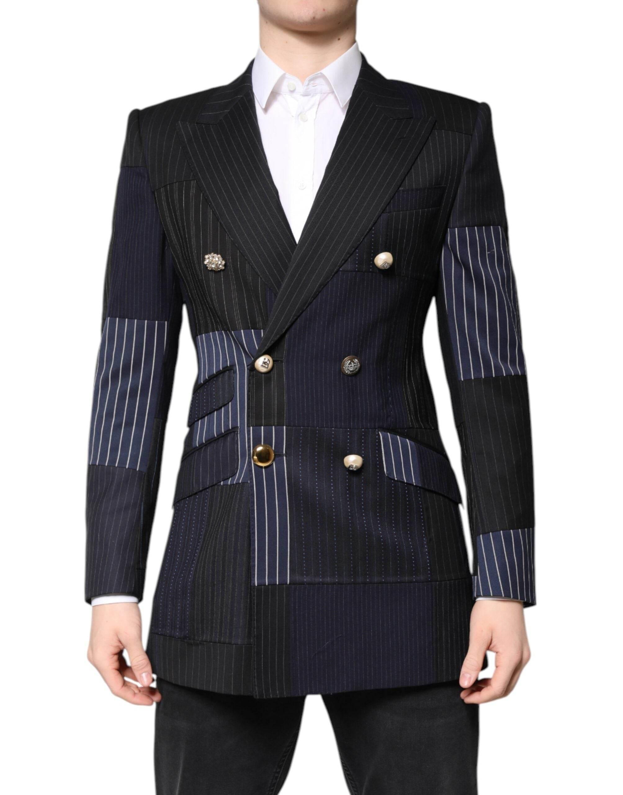 Dolce & Gabbana Multicolor Patchwork Jacket Coat Suit Blazer - Hilstor