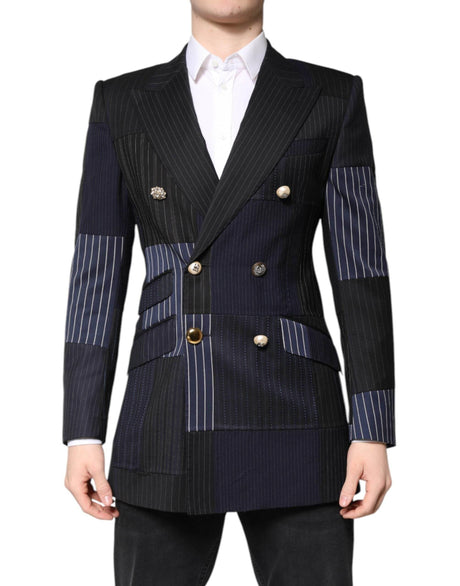 Dolce & Gabbana Multicolor Patchwork Jacket Coat Suit Blazer - Hilstor