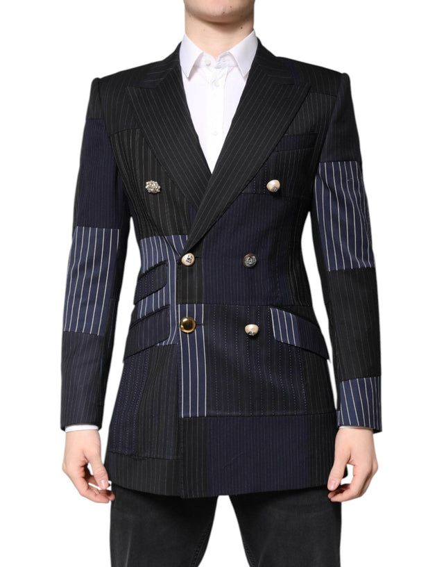 Dolce & Gabbana Multicolor Patchwork Jacket Coat Suit Blazer - Hilstor