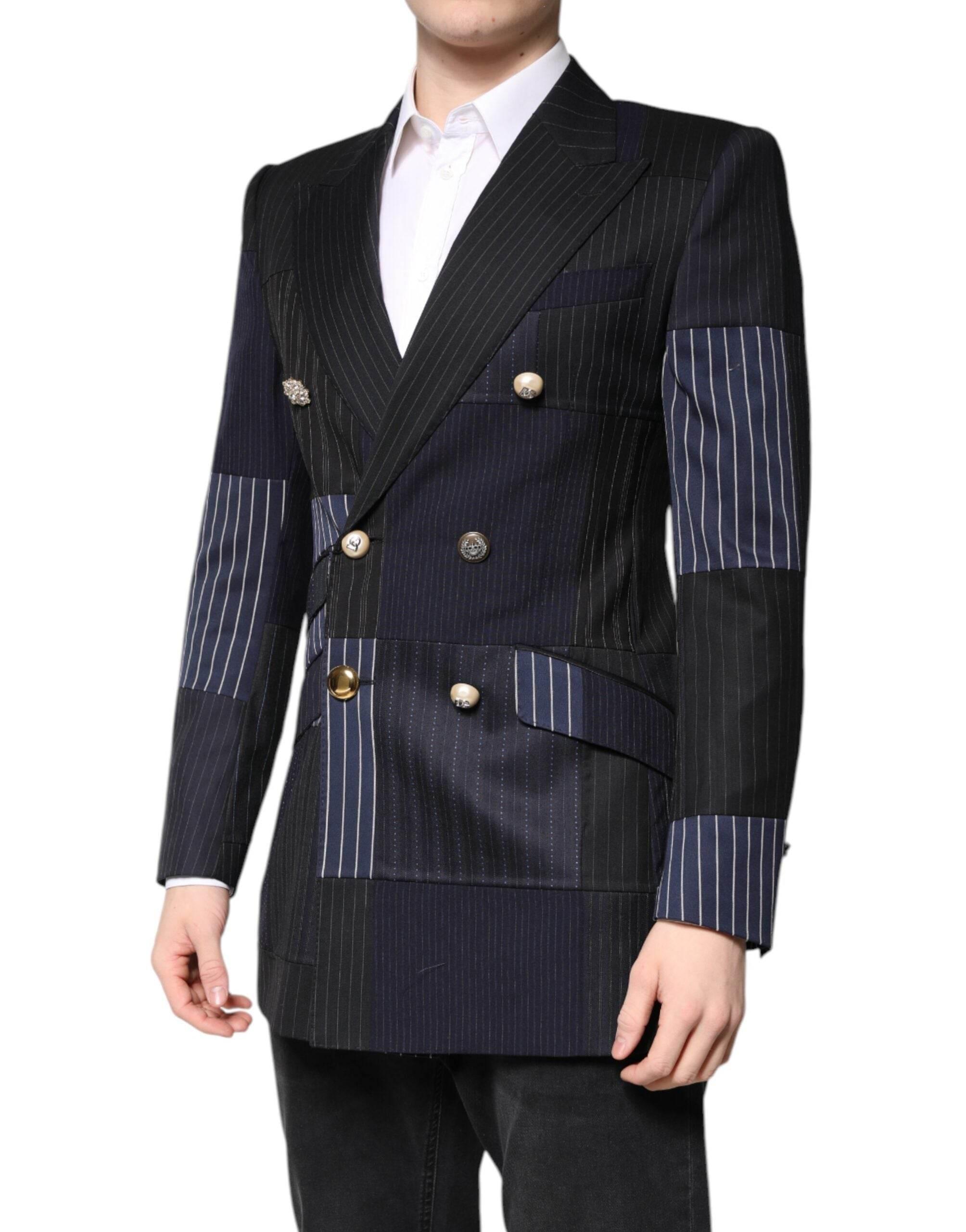 Dolce & Gabbana Multicolor Patchwork Jacket Coat Suit Blazer - Hilstor
