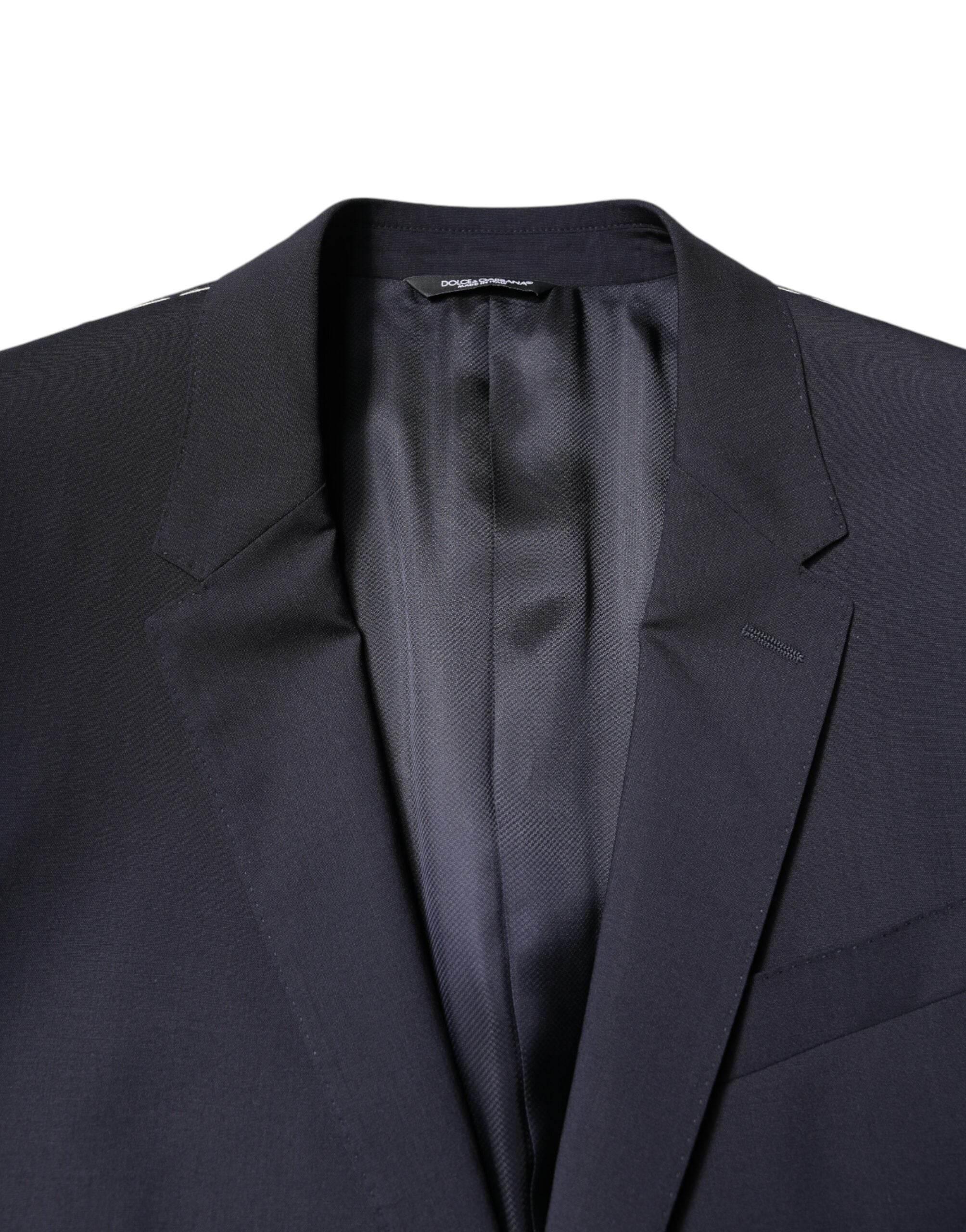 Dolce & Gabbana Black MARTINI Single Breasted Coat Blazer - Hilstor