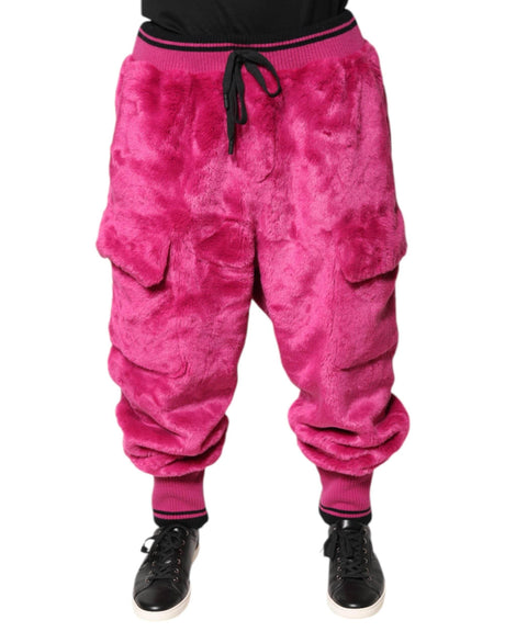 Dolce & Gabbana Pink Acrylic Cargo Jogging Sweatpants Pants - Hilstor