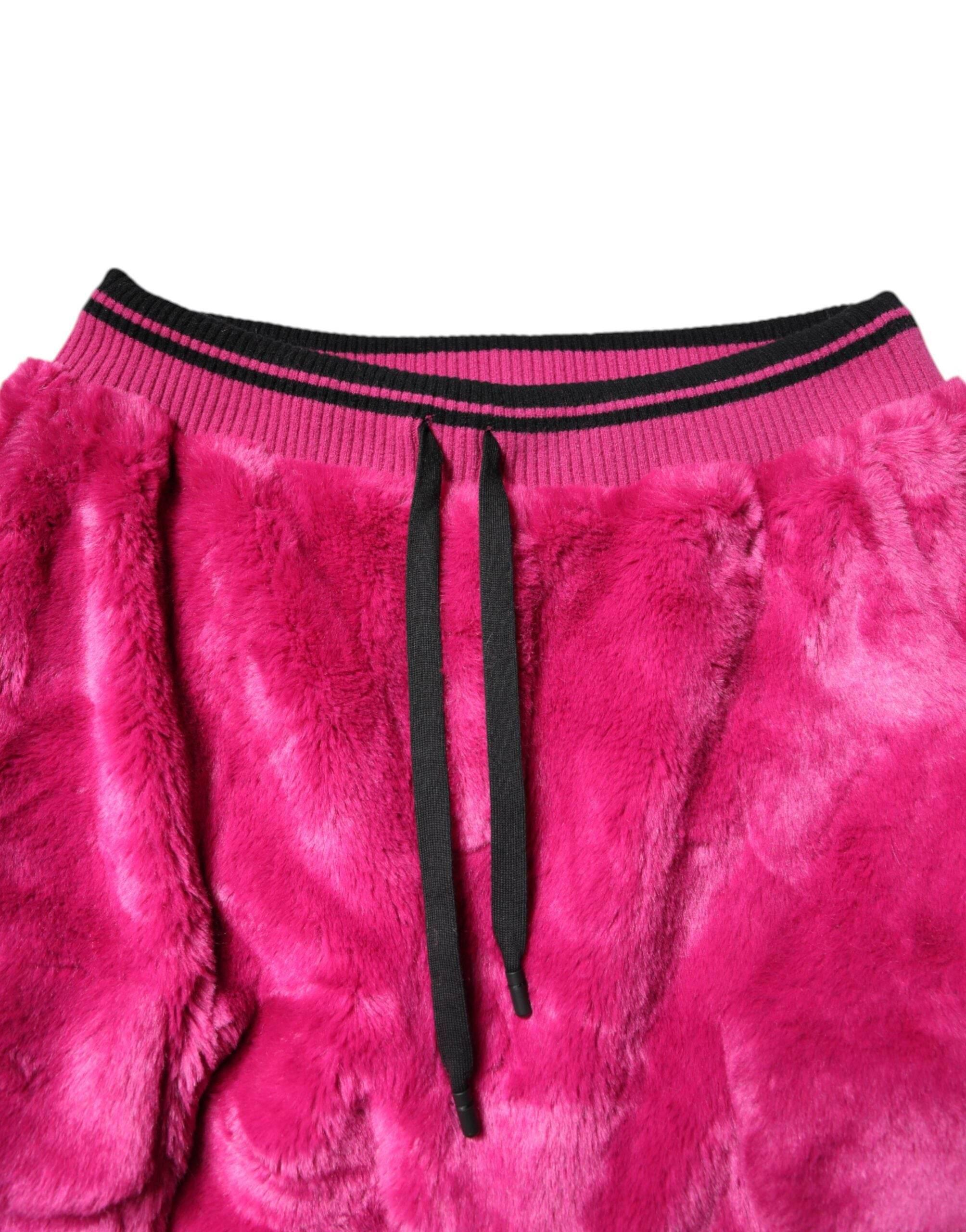 Dolce & Gabbana Pink Acrylic Cargo Jogging Sweatpants Pants - Hilstor