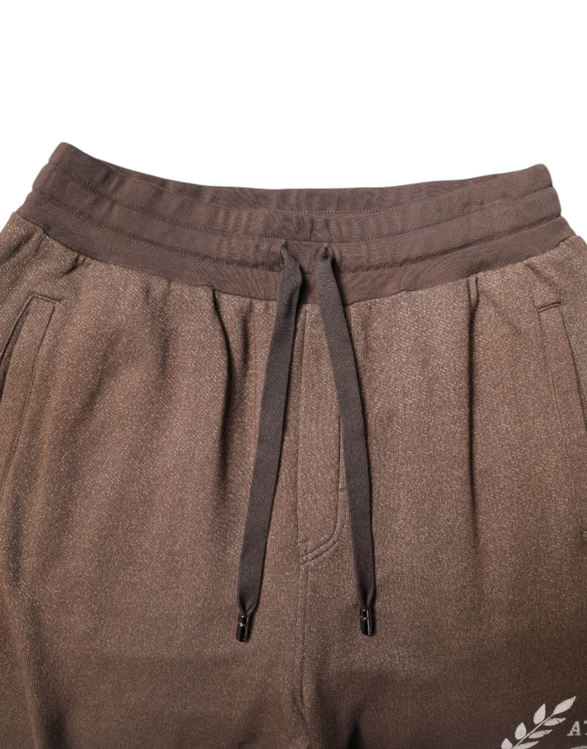 Dolce & Gabbana Brown Cotton Jogger Sweatpants Pants - Hilstor