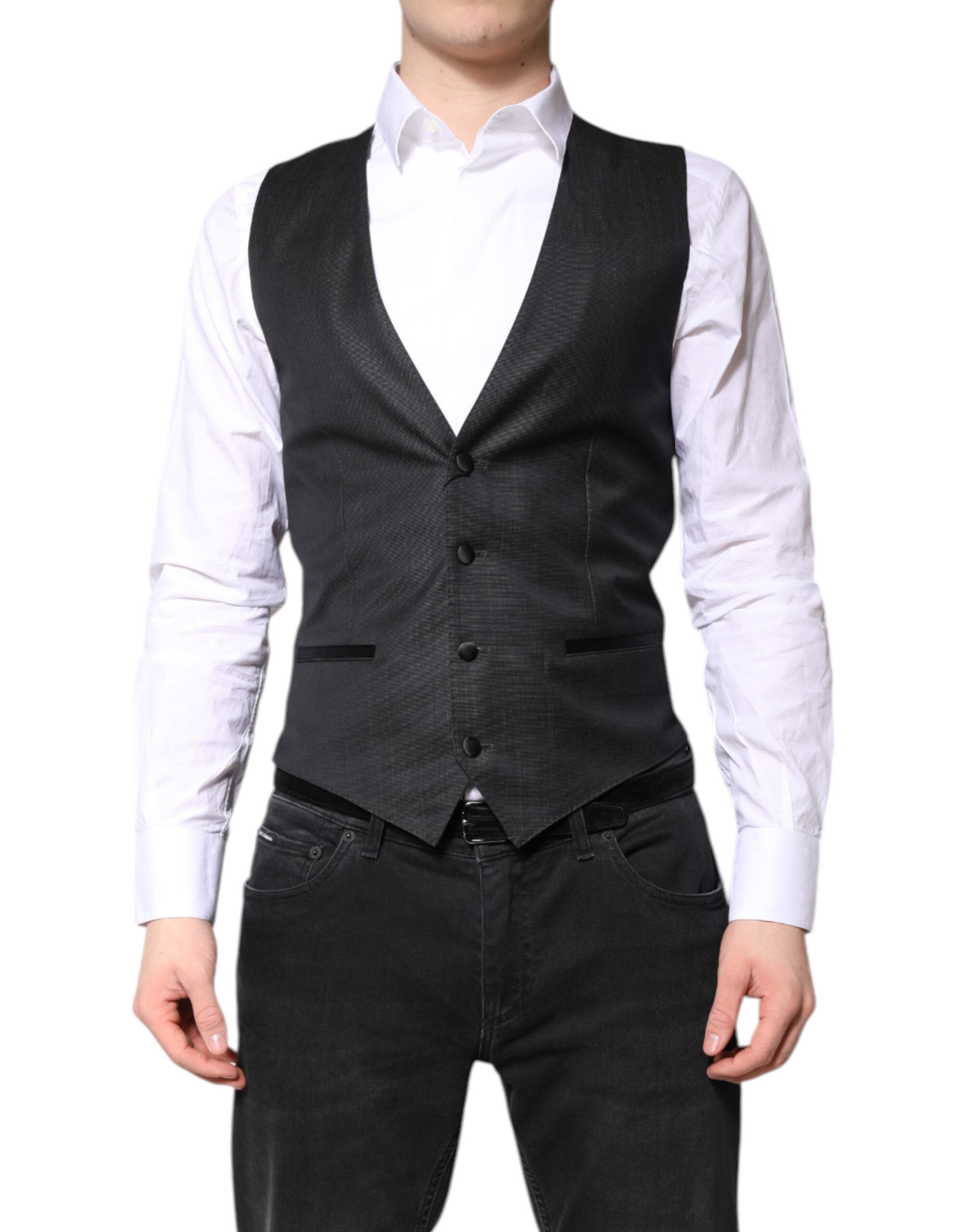 Dolce &amp; Gabbana sort uld vest kjole formel vest