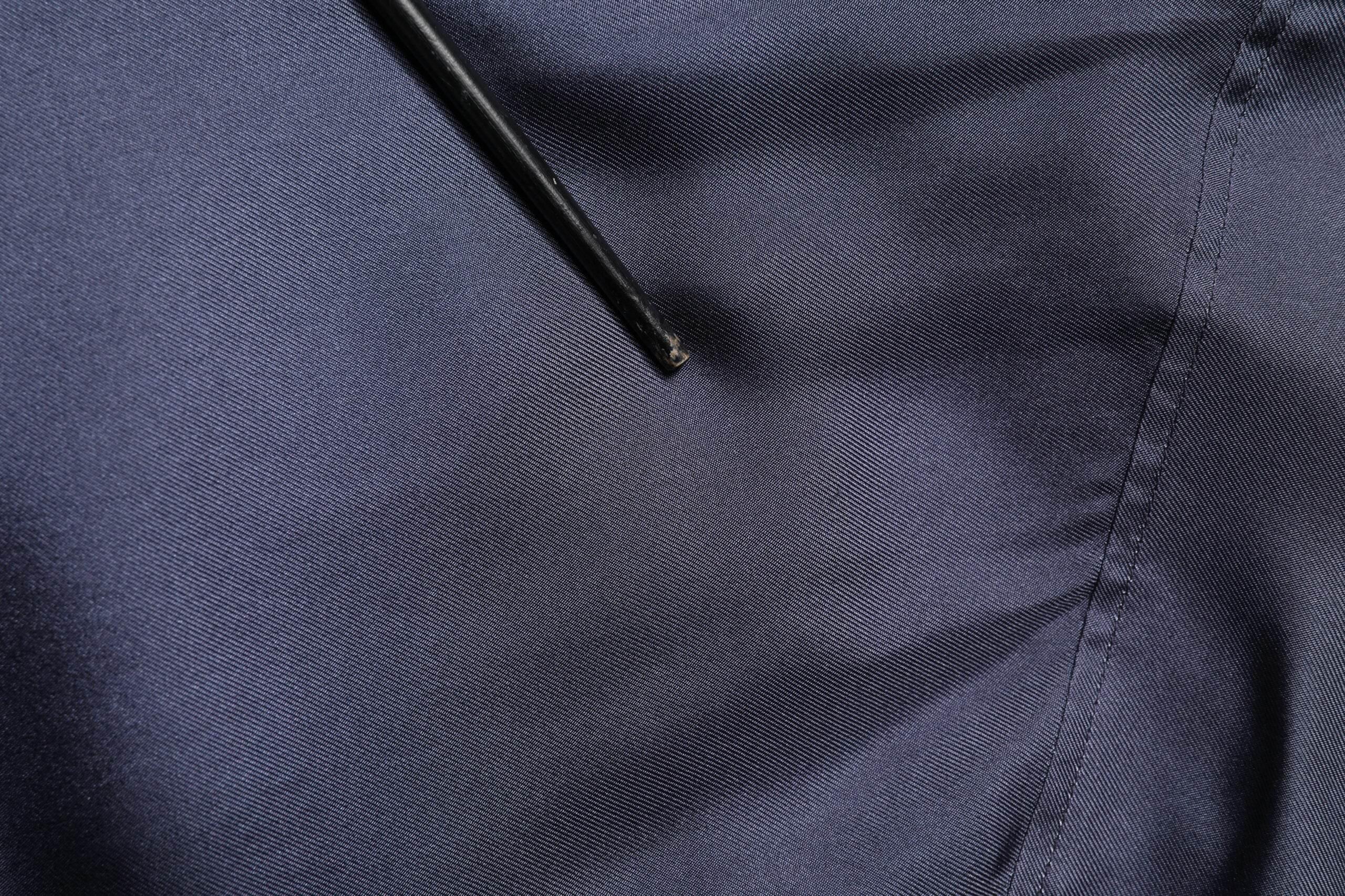 Dolce & Gabbana Dark Blue Silk Double Breasted Shirt - Hilstor