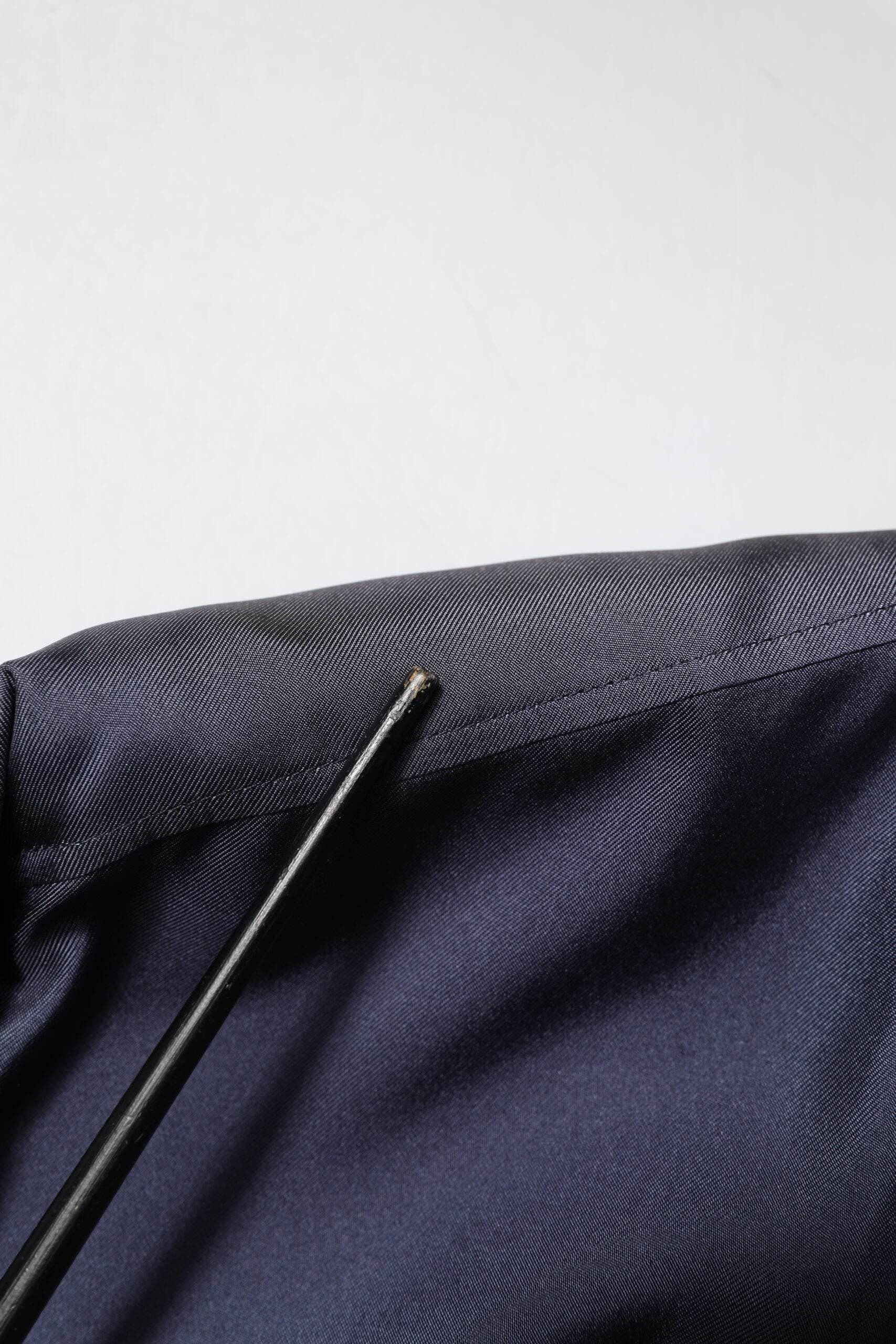 Dolce & Gabbana Dark Blue Silk Double Breasted Shirt - Hilstor