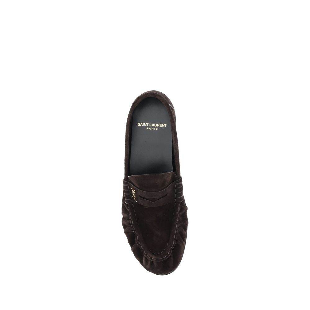 Saint Laurent Suade Loafers - Hilstor