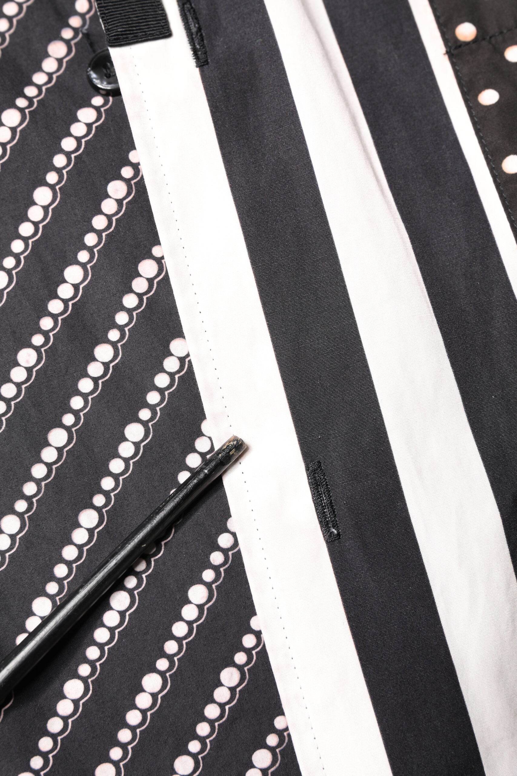 Dolce & Gabbana Black White Stripe Button Down Casual Shirt - Hilstor
