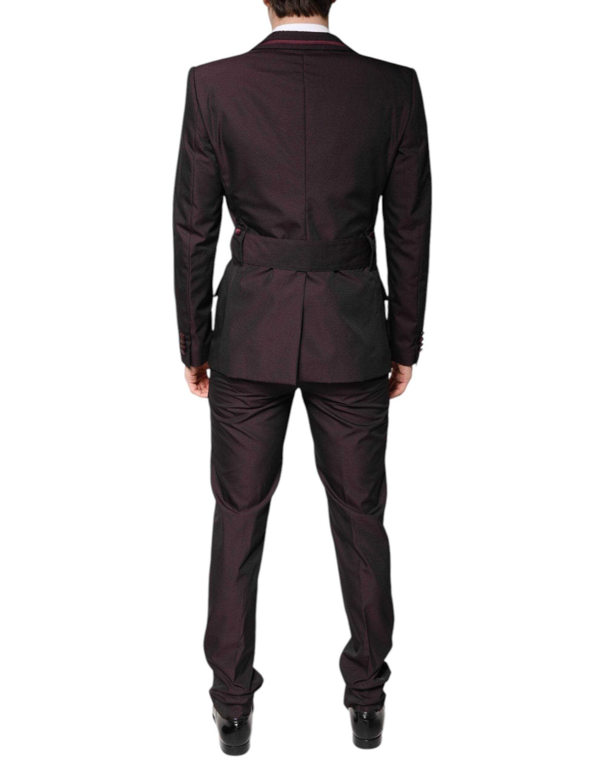 Dolce & Gabbana Maroon Single Breasted Formal 2 Piece Suit - Hilstor