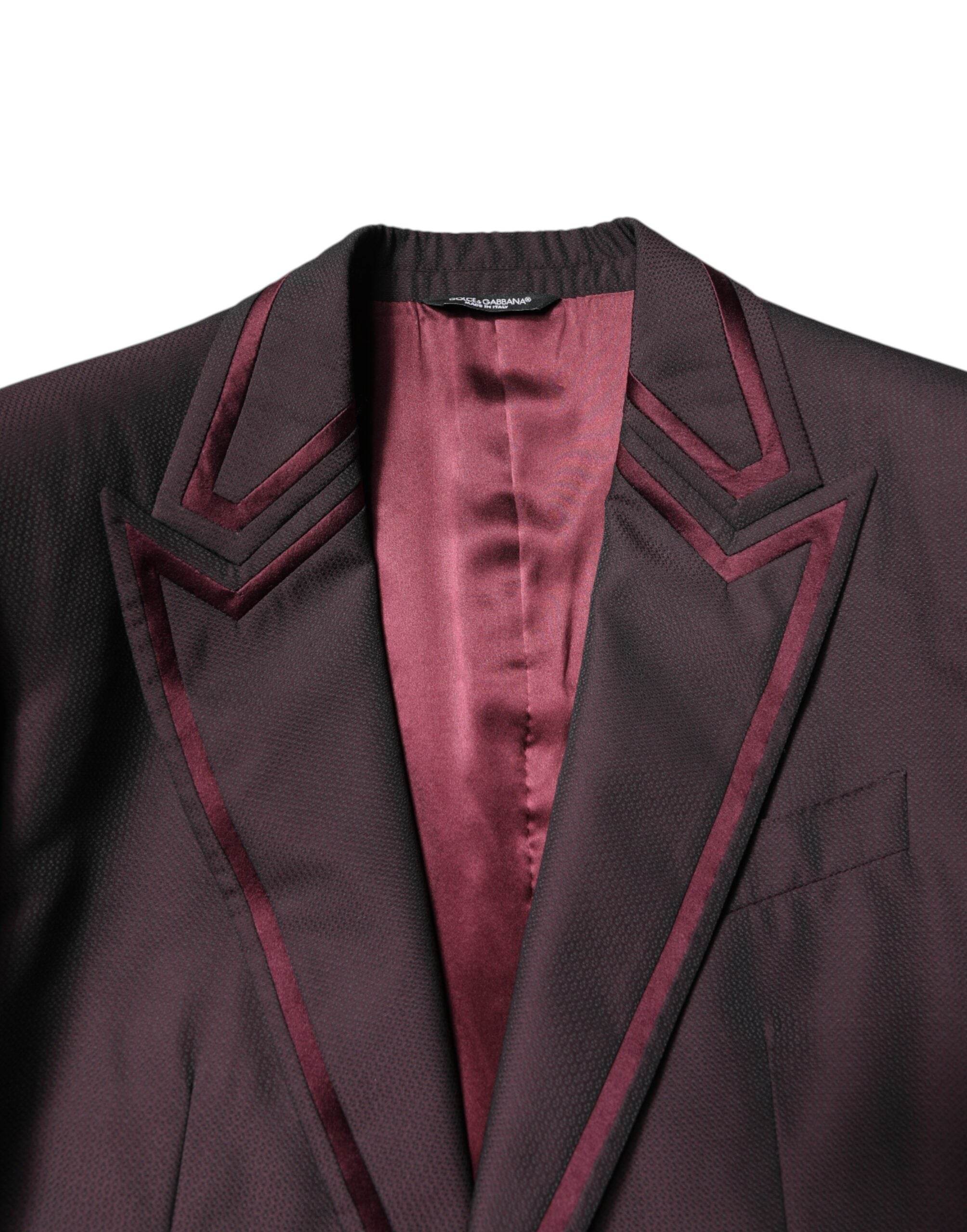 Dolce & Gabbana Maroon Single Breasted Formal 2 Piece Suit - Hilstor