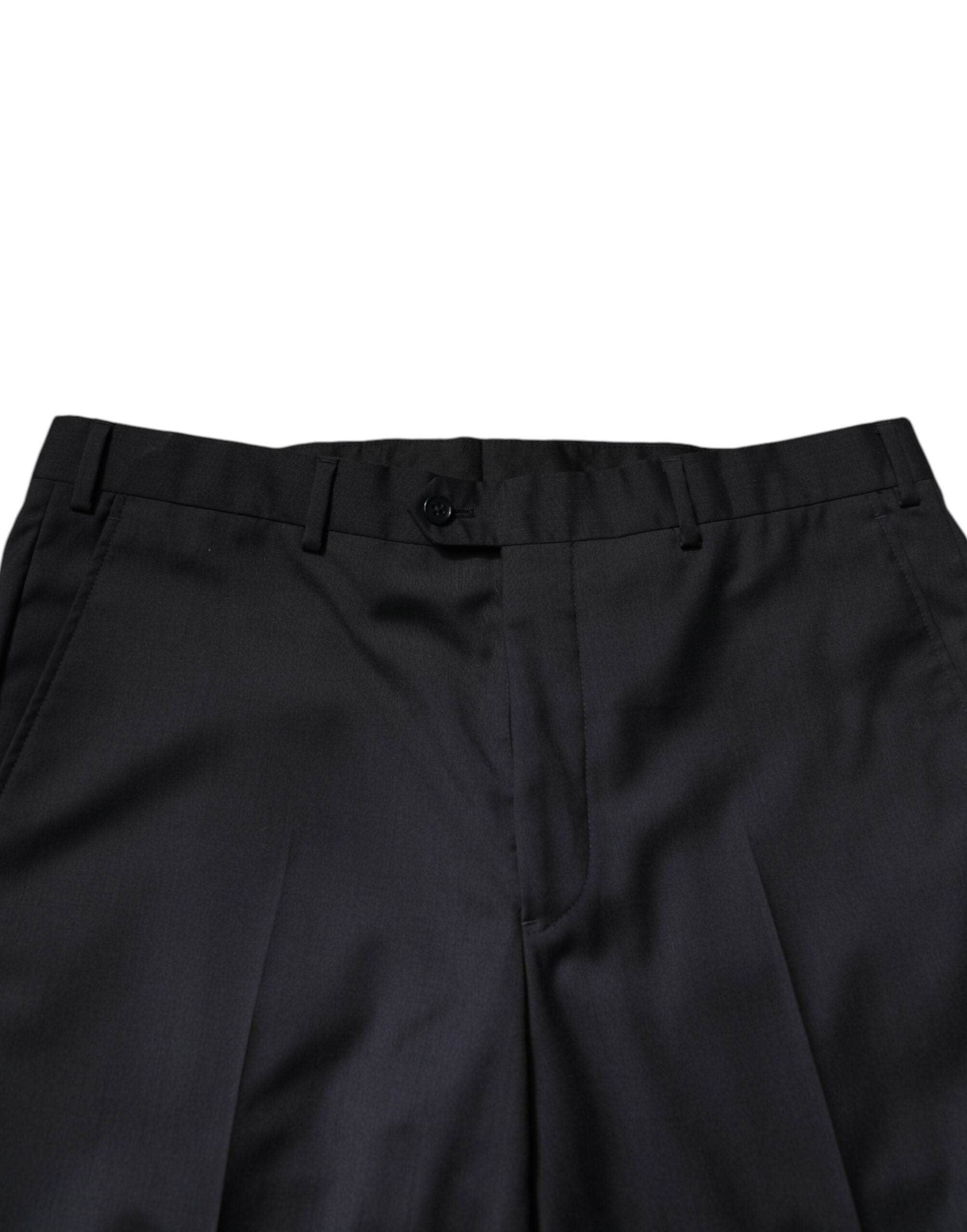 Emporio Armani Black Single Breasted Formal 2 Piece Suit - Hilstor