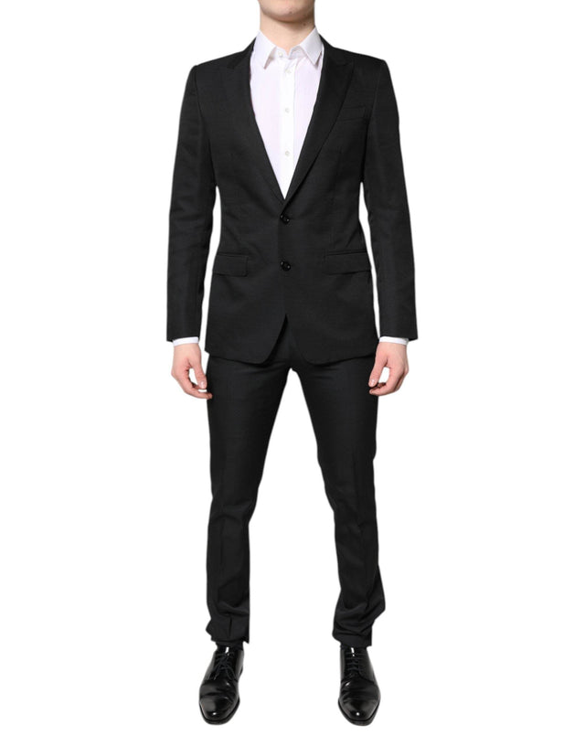 Dolce & Gabbana Black Single Breasted Formal 2 Piece Suit - Hilstor