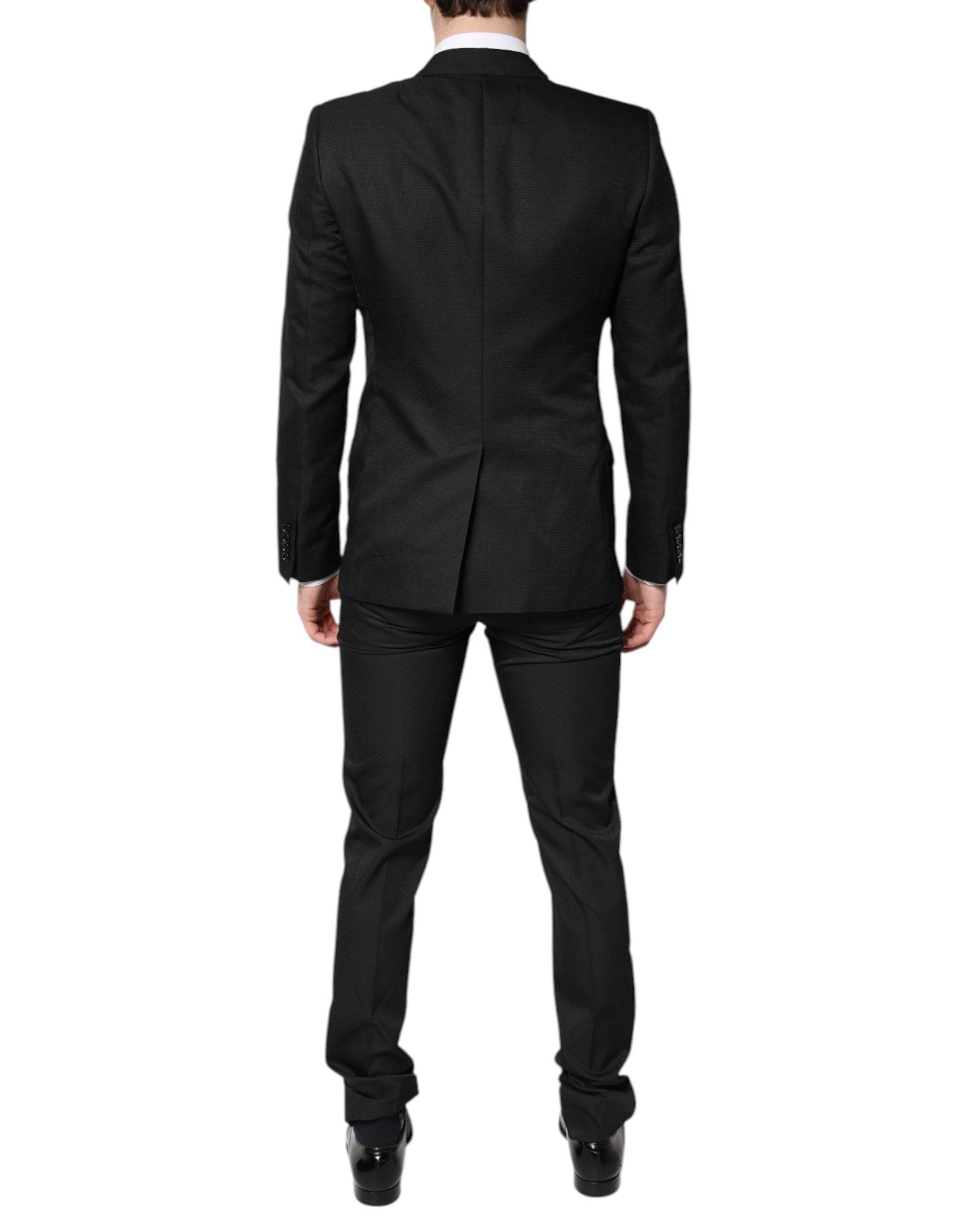 Dolce & Gabbana Black Single Breasted Formal 2 Piece Suit - Hilstor