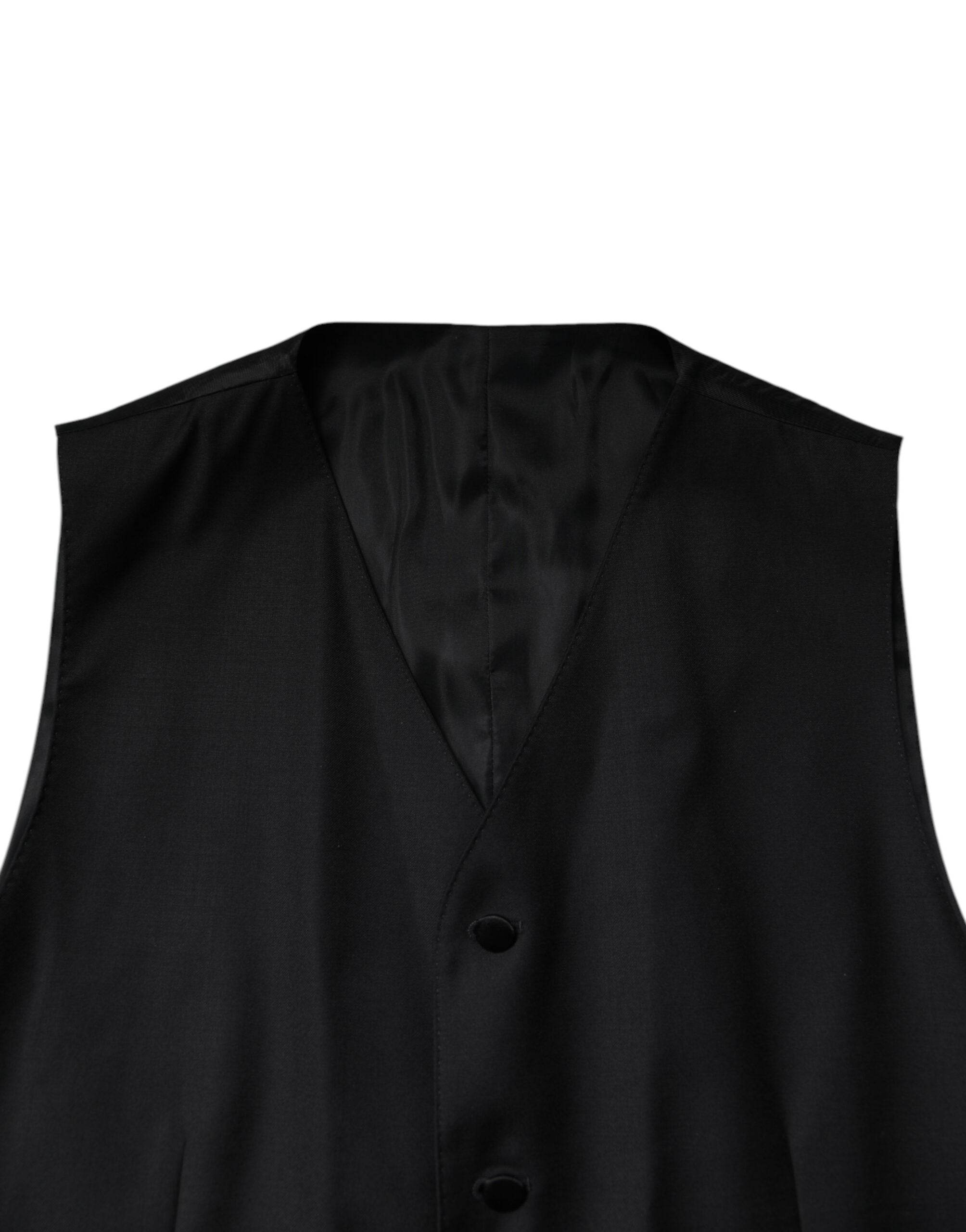 Dolce & Gabbana Black Double Breasted Formal 3 Piece Suit - Hilstor