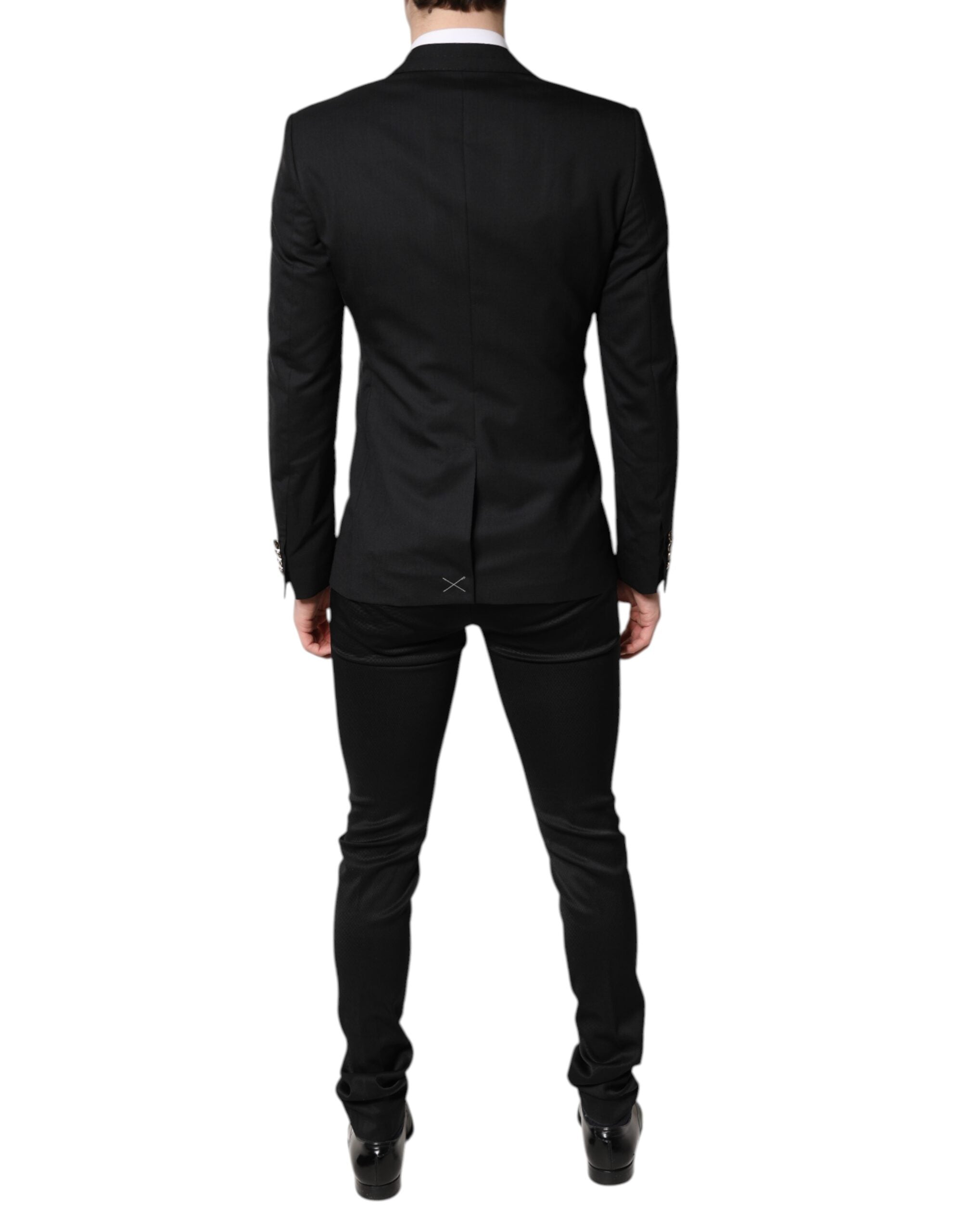 Dolce &amp; Gabbana Sort enkeltradet formel blazer med vest